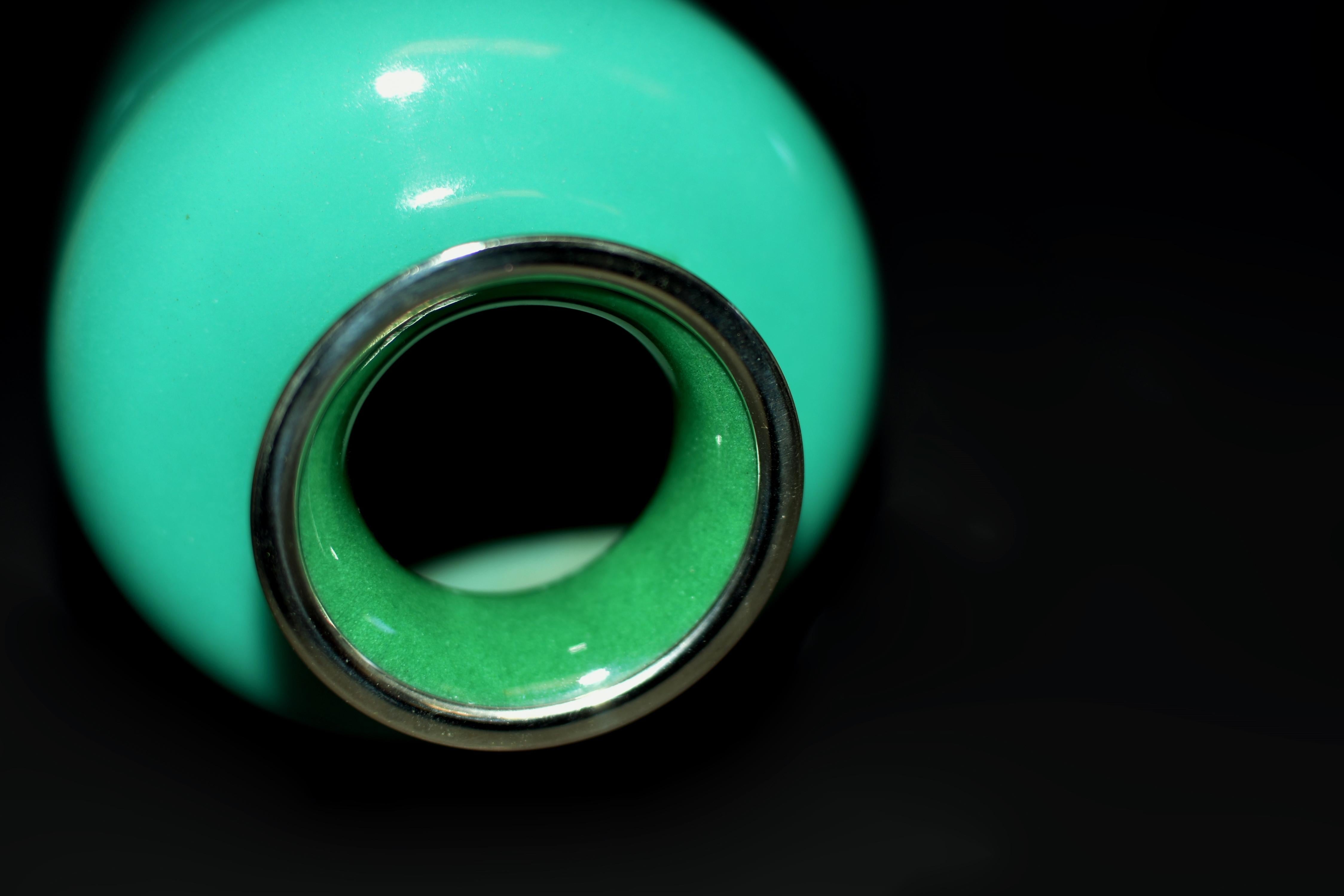 Vaso cloisonné firmato Ando Jubei Greene & Greene 8.5