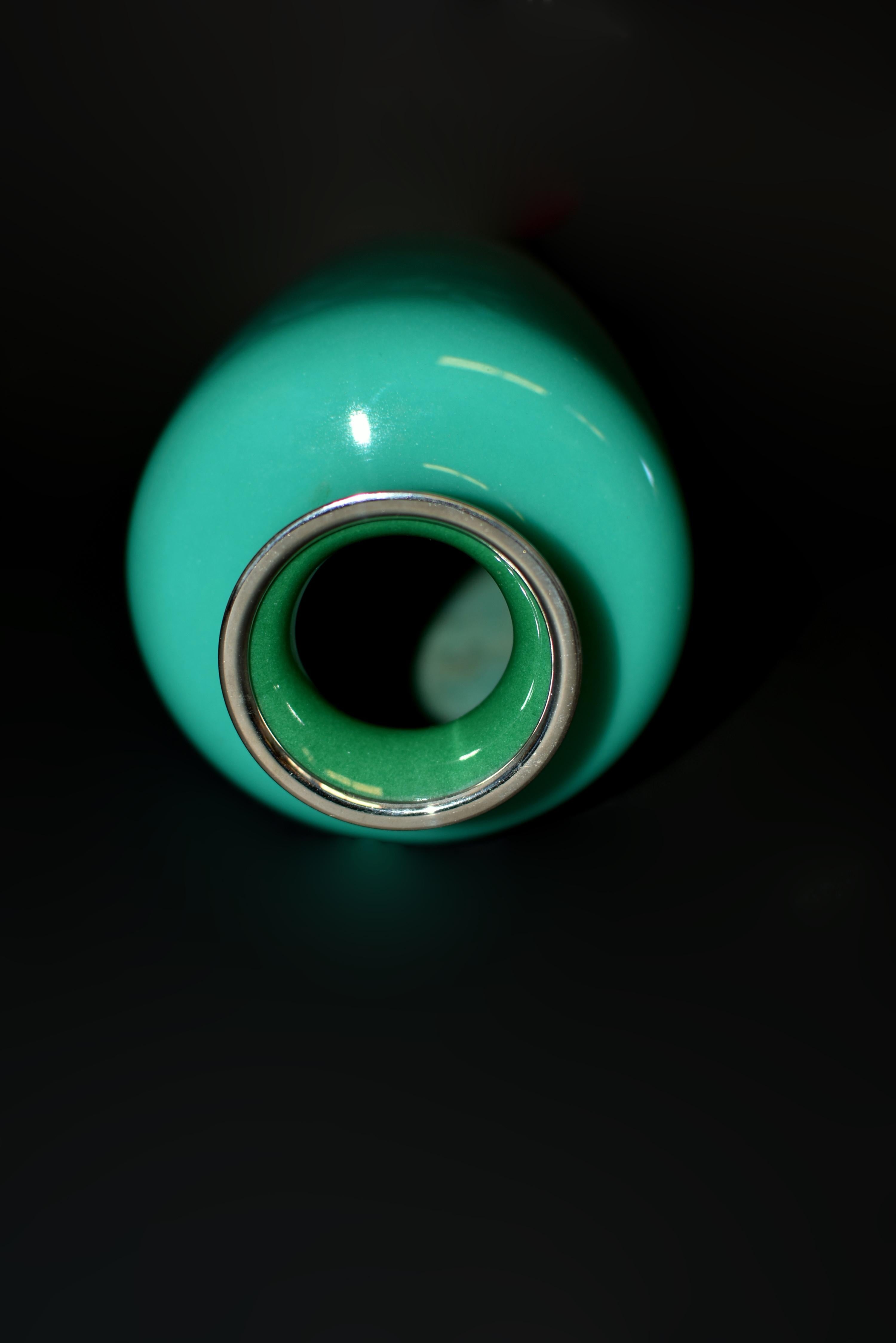 Vaso cloisonné firmato Ando Jubei Greene & Greene 8.5