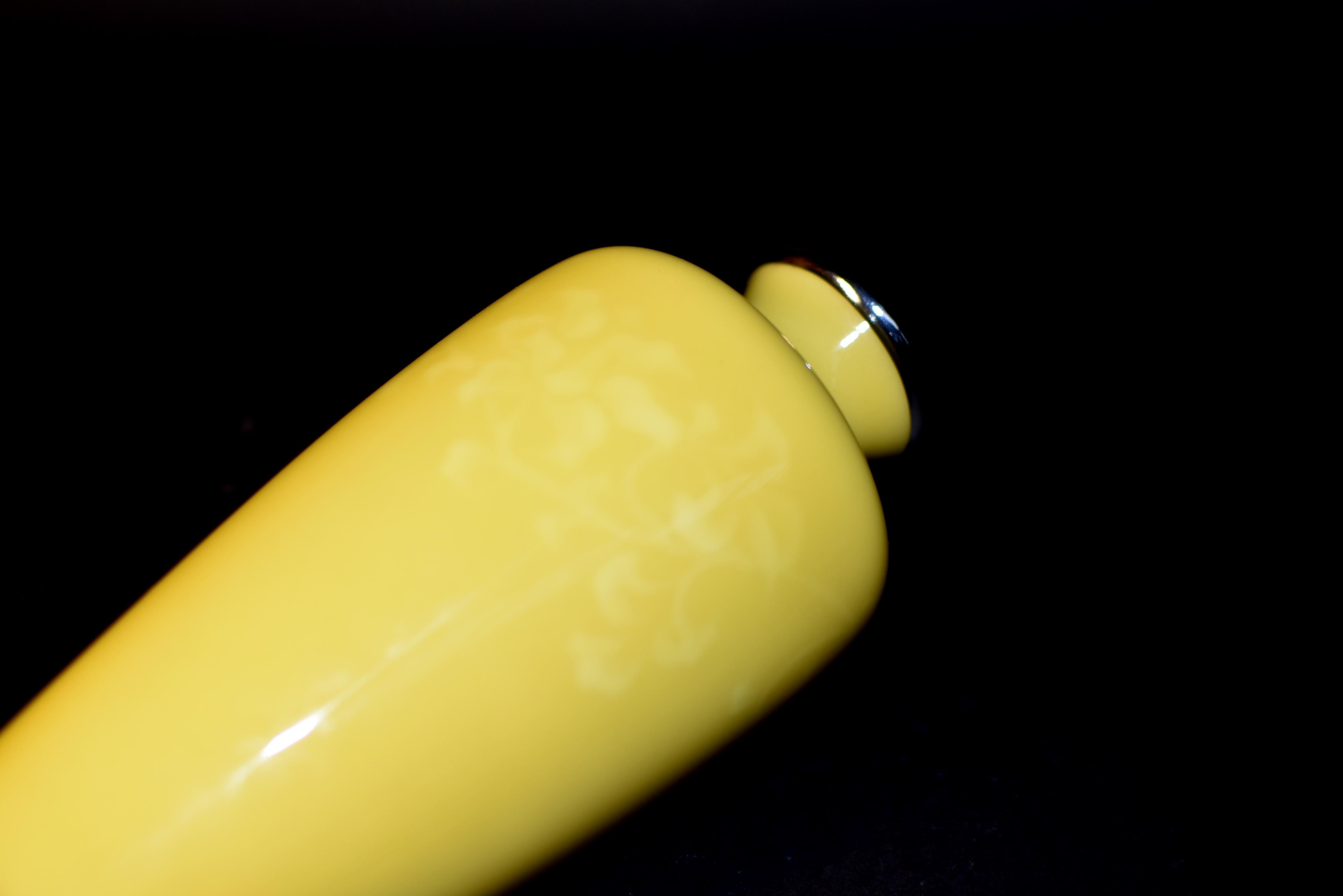 Signed Ando Jubei Japanese Yellow Cloisonné Vase For Sale 5