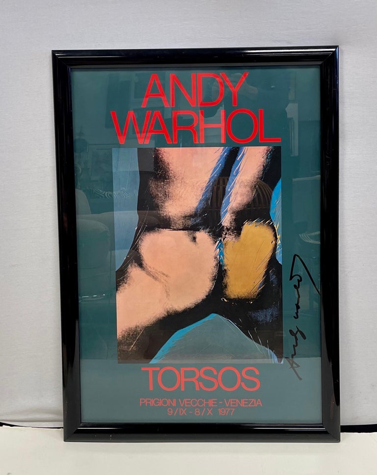 American Signed Andy Warhol Torsos 1977 Lithograph Framed Prigioni Vecchie Venezia Rare For Sale