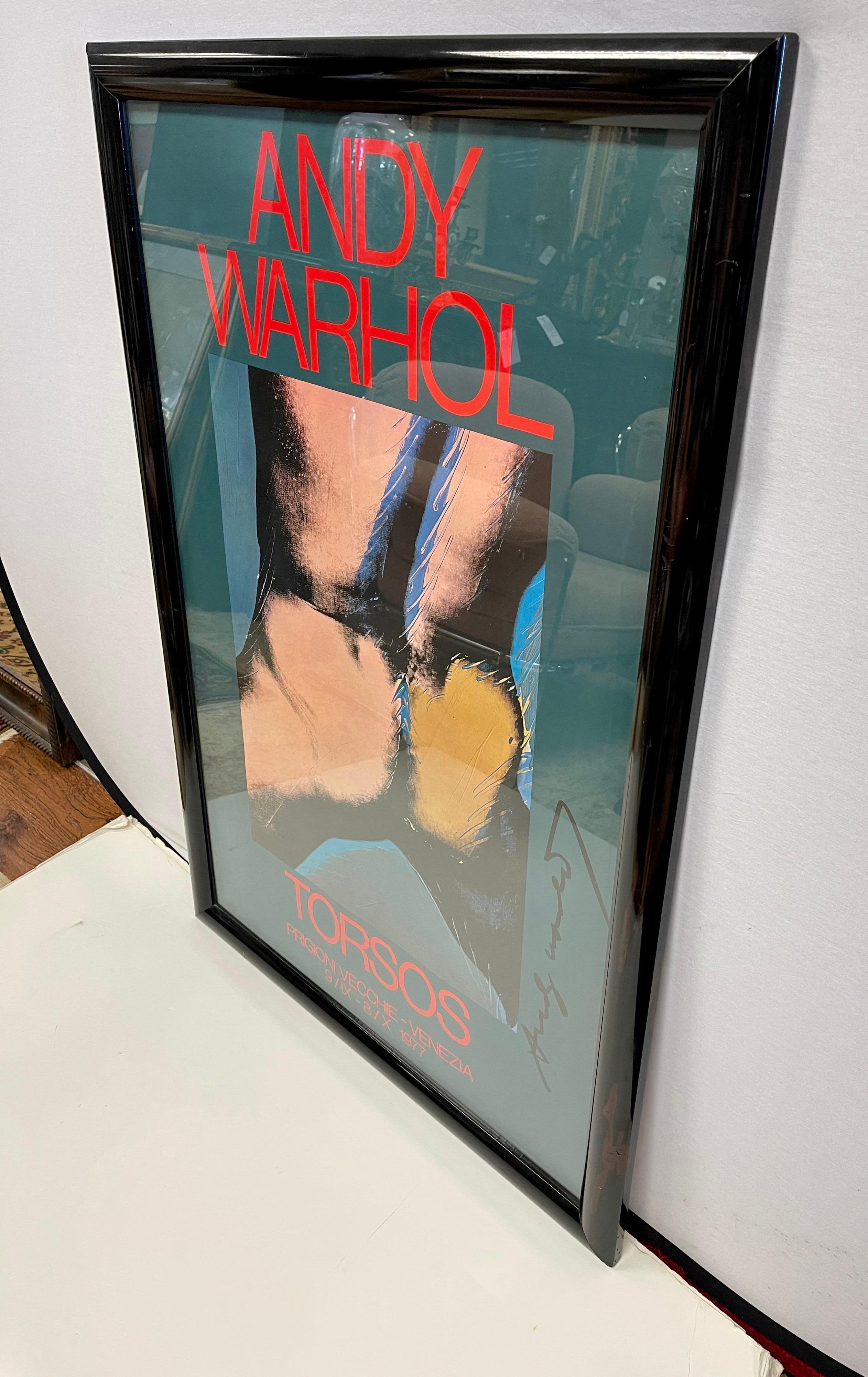 American Signed Andy Warhol Torsos 1977 Lithograph Framed Prigioni Vecchie Venezia Rare