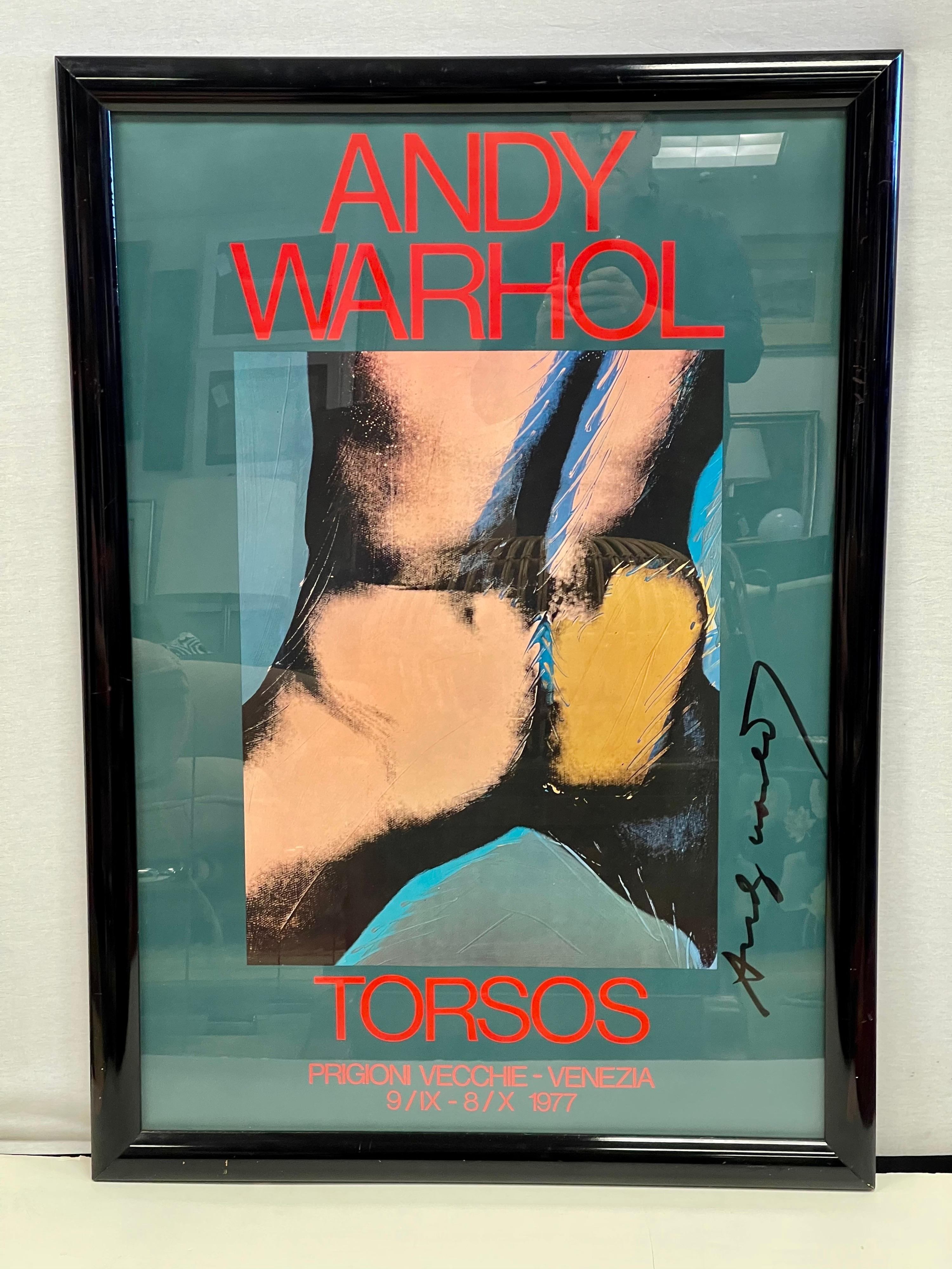 Signed Andy Warhol Torsos 1977 Lithograph Framed Prigioni Vecchie Venezia Rare In Good Condition In West Hartford, CT