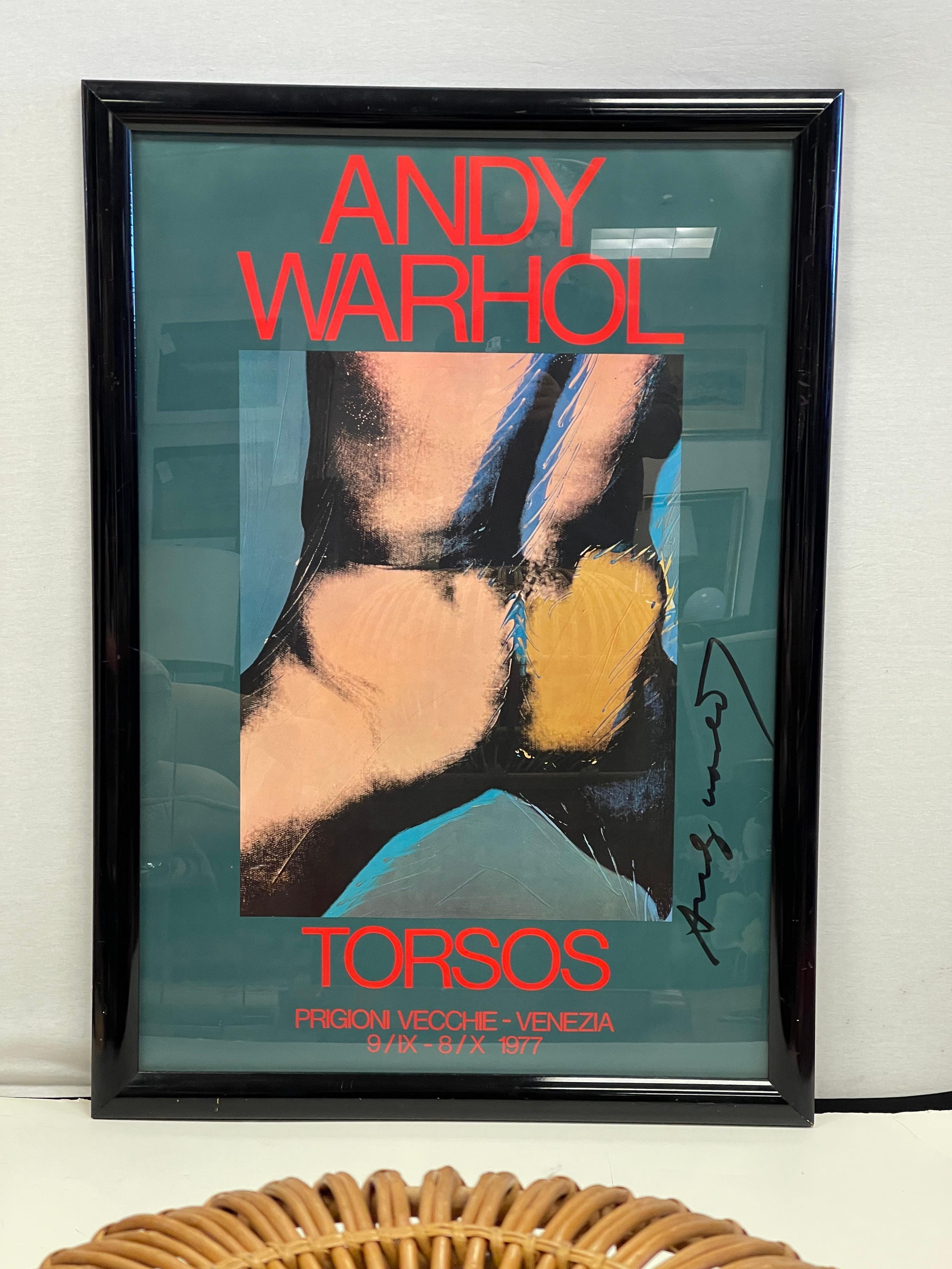 Plexiglass Signed Andy Warhol Torsos 1977 Lithograph Framed Prigioni Vecchie Venezia Rare