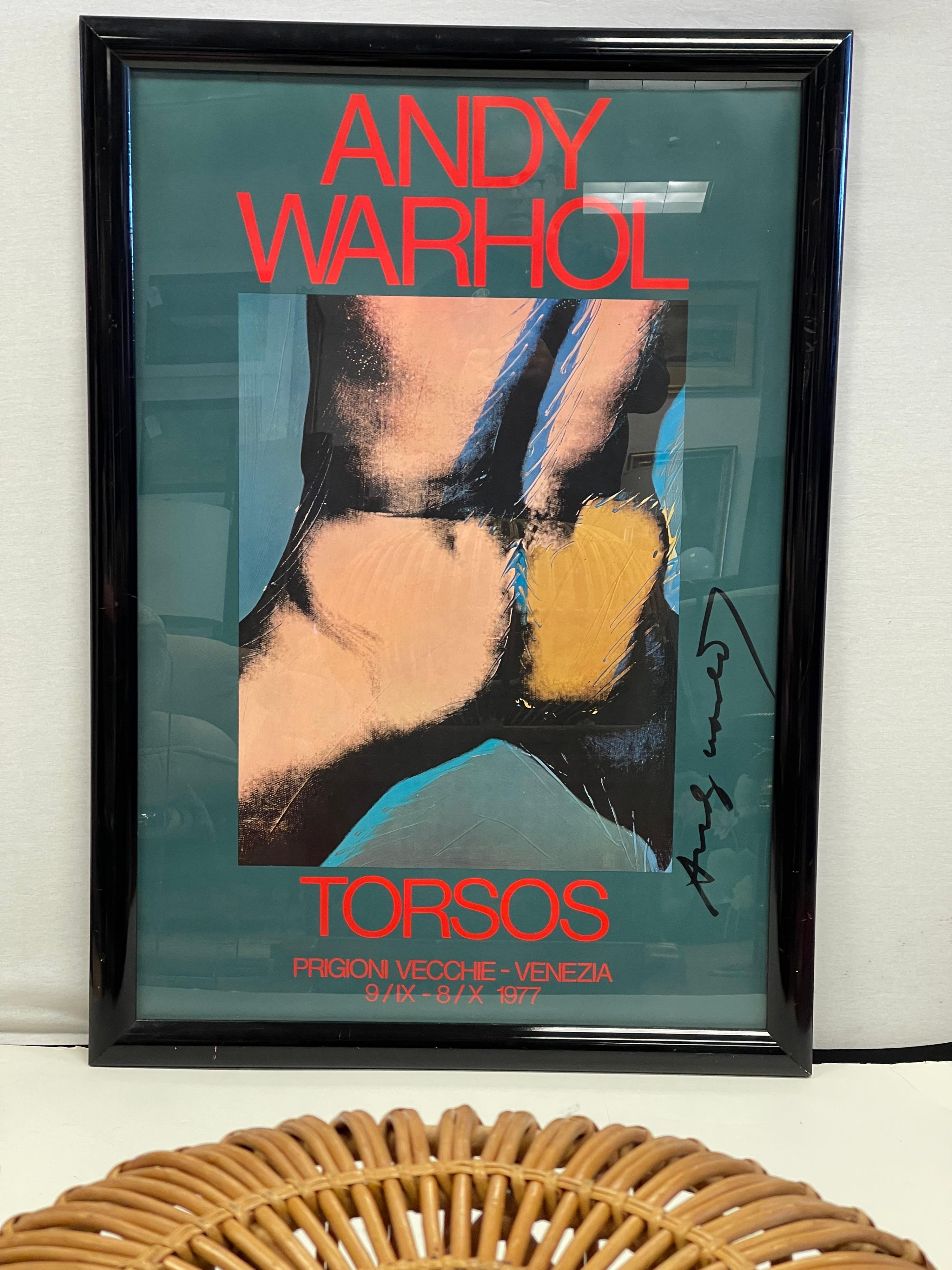 Signed Andy Warhol Torsos 1977 Lithograph Framed Prigioni Vecchie Venezia Rare 1