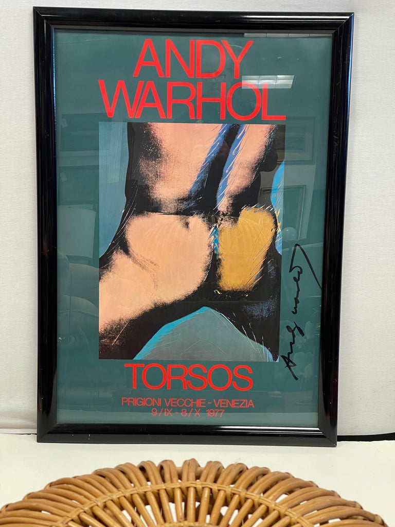 Signed Andy Warhol Torsos 1977 Lithograph Framed Prigioni Vecchie Venezia Rare For Sale 3