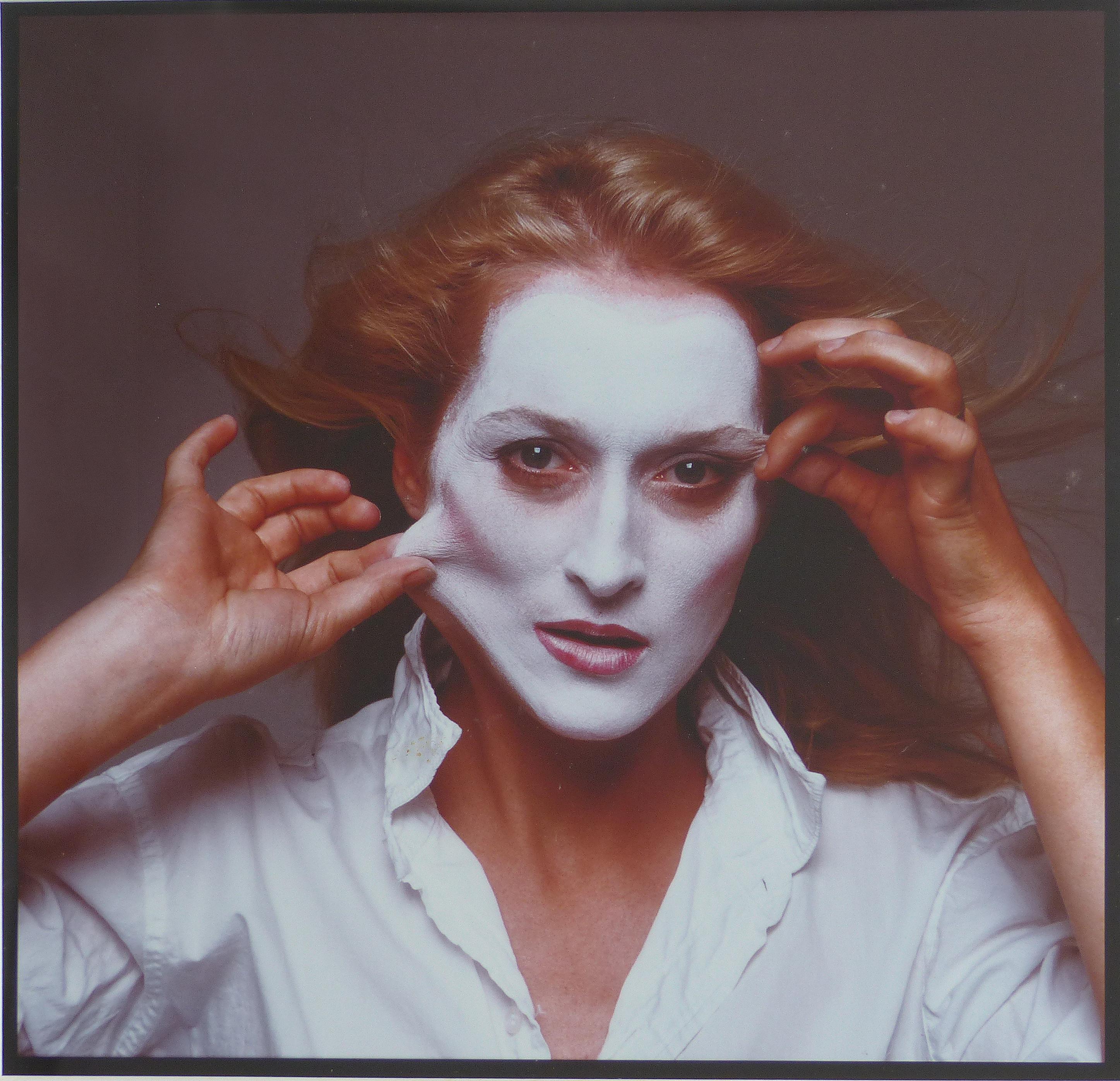 Annie Leibovitz Photograph of Meryl Streep Dated 1981 Signed and Numbered 4/40
This iconic photograph of the actress Meryl Streep was taken by Annie Leibovitz in 1981 for a Rolling Stones magazine cover. This is a close up photograph of the actress