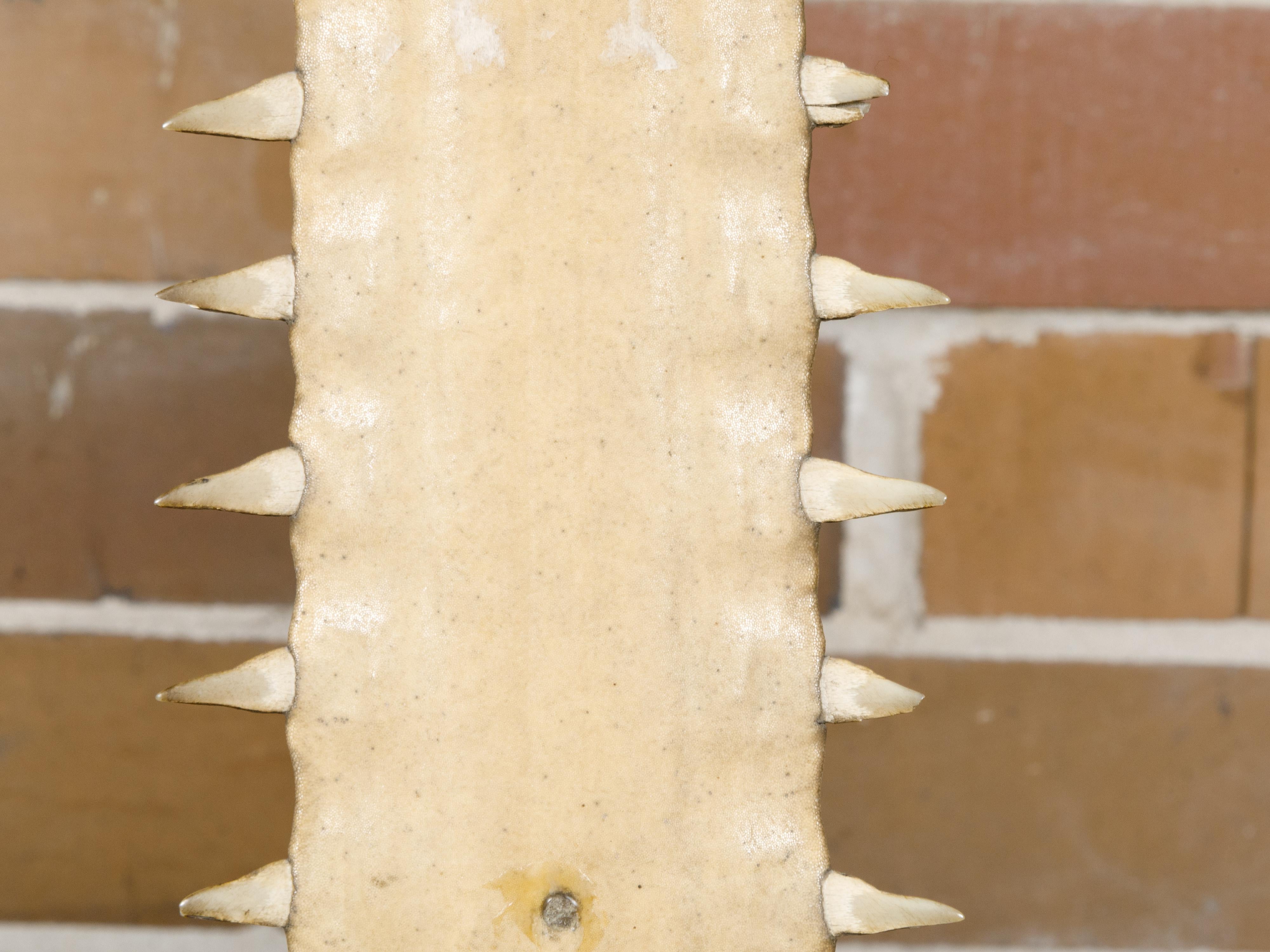 English Signed Anthony Redmile Sawfish Decorative Objects Mounted on Brass Bases, 1970s For Sale