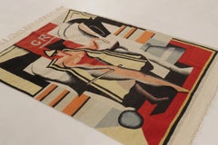 Signed Antique 19th Century Jean Metzinger Tapestry“Ecuyère au cirque”-Rug&kilim