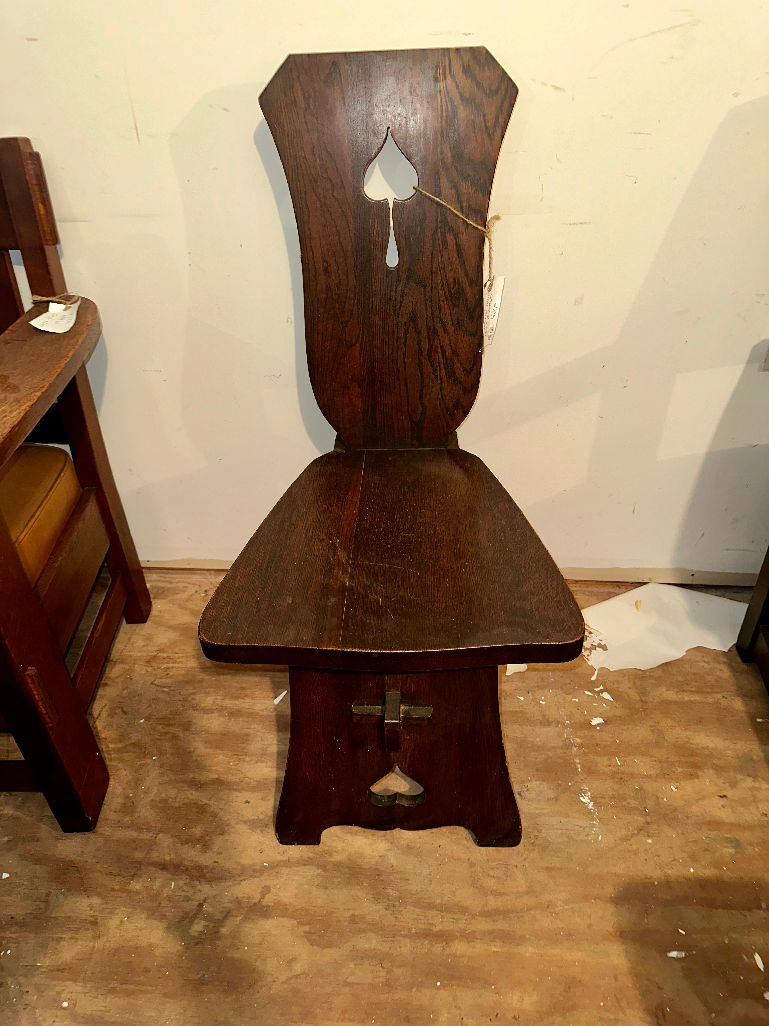 Chêne Ancienne chaise Charles Limbert A Hall - W7041 en vente