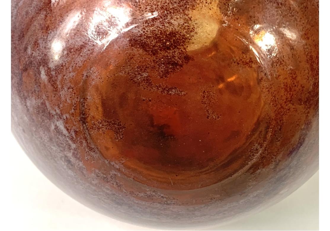 Jarrón de vidrio Art Decó francés firmado Antique Verriere D'Art Lorraine en venta 4