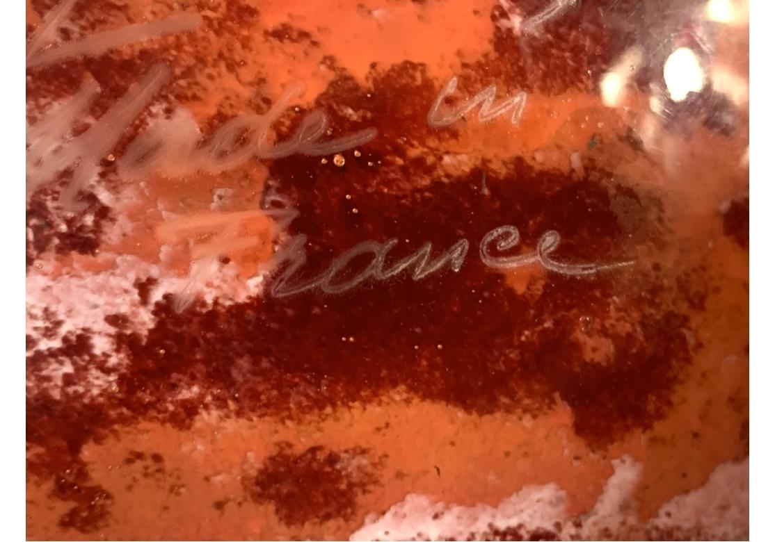 Jarrón de vidrio Art Decó francés firmado Antique Verriere D'Art Lorraine en venta 2