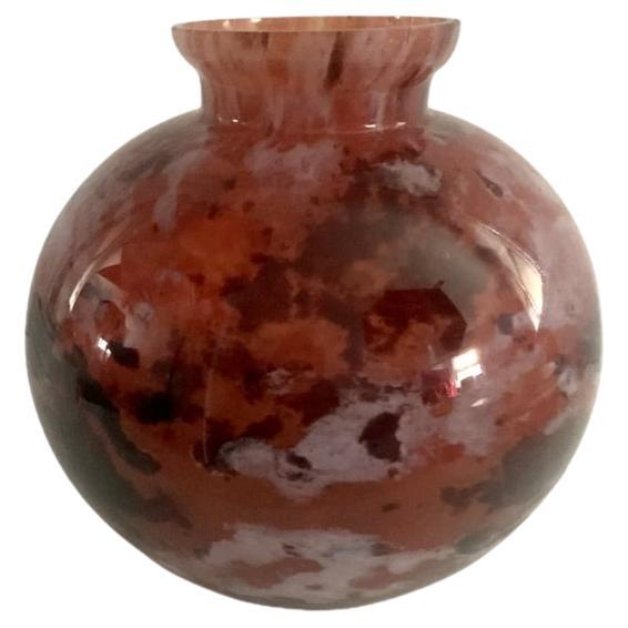 Signed Antique French Art Deco Verriere D
Art Lorraine Art Glass Vase