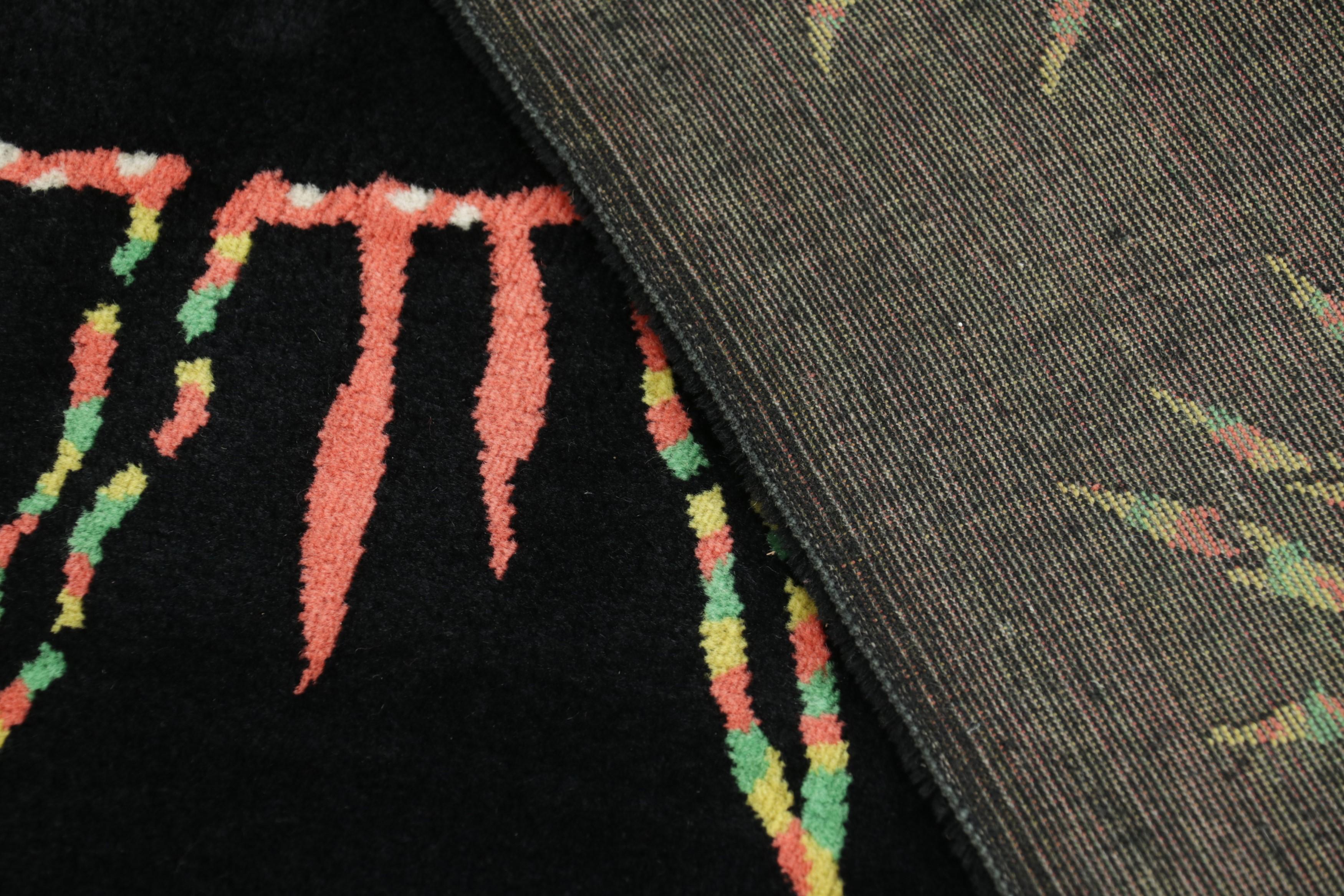 Tapisserie ancienne signée Jean Lurcat French Tapestry in Black with Pictorial - Rug & Kilim en vente 2