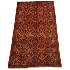 Signed Antique Kurdish Gallery Runner, circa 1940