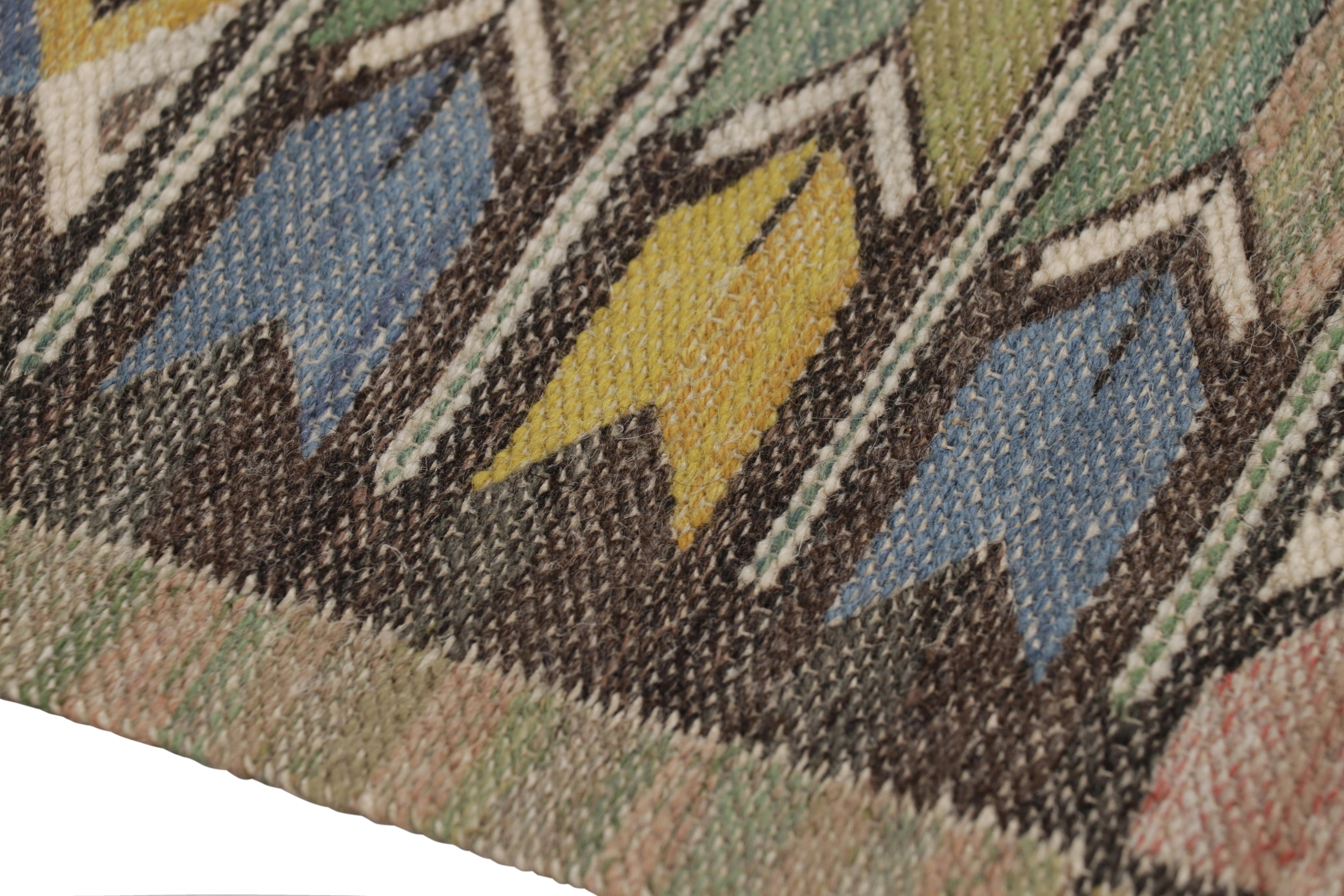 Early 20th Century Signed Antique Marta Maas Swedish Textile, Scandinavian Geometric - Rug & Kilim For Sale