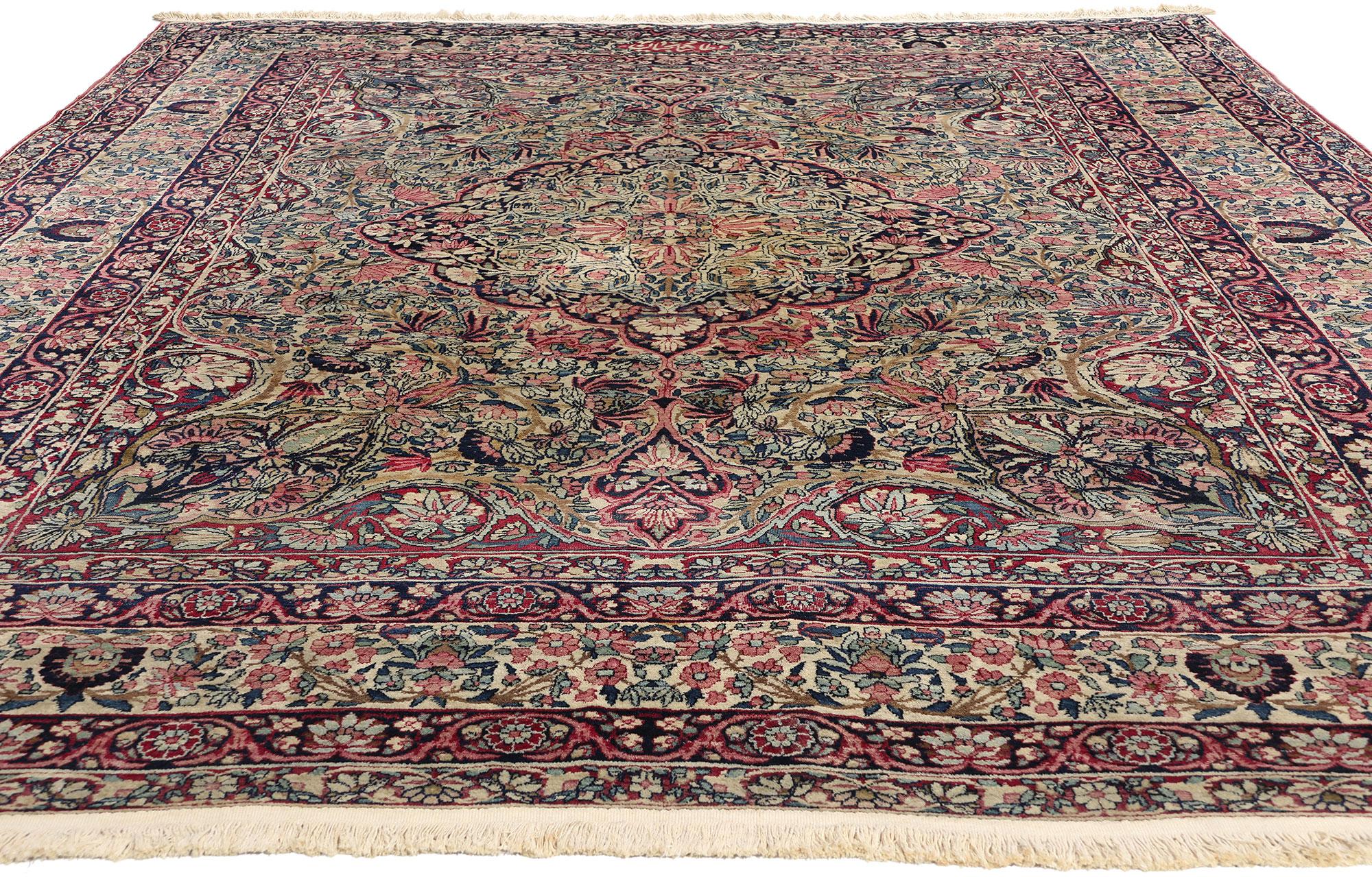 Signierter antiker persischer Kermanshah-Teppich (Tabriz) im Angebot