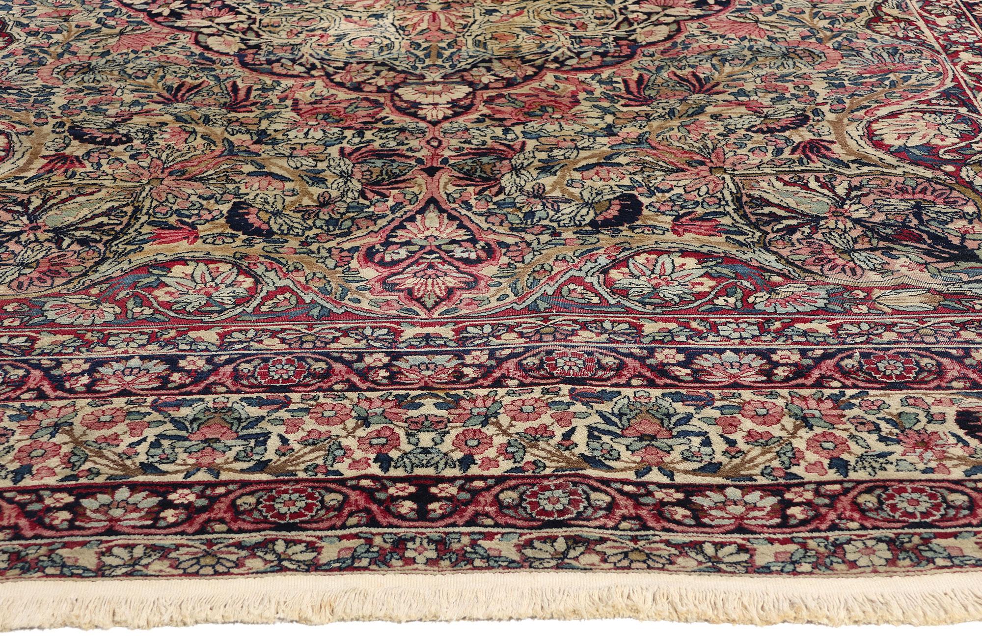 Hand-Knotted Signed Antique Persian Kermanshah Rug For Sale