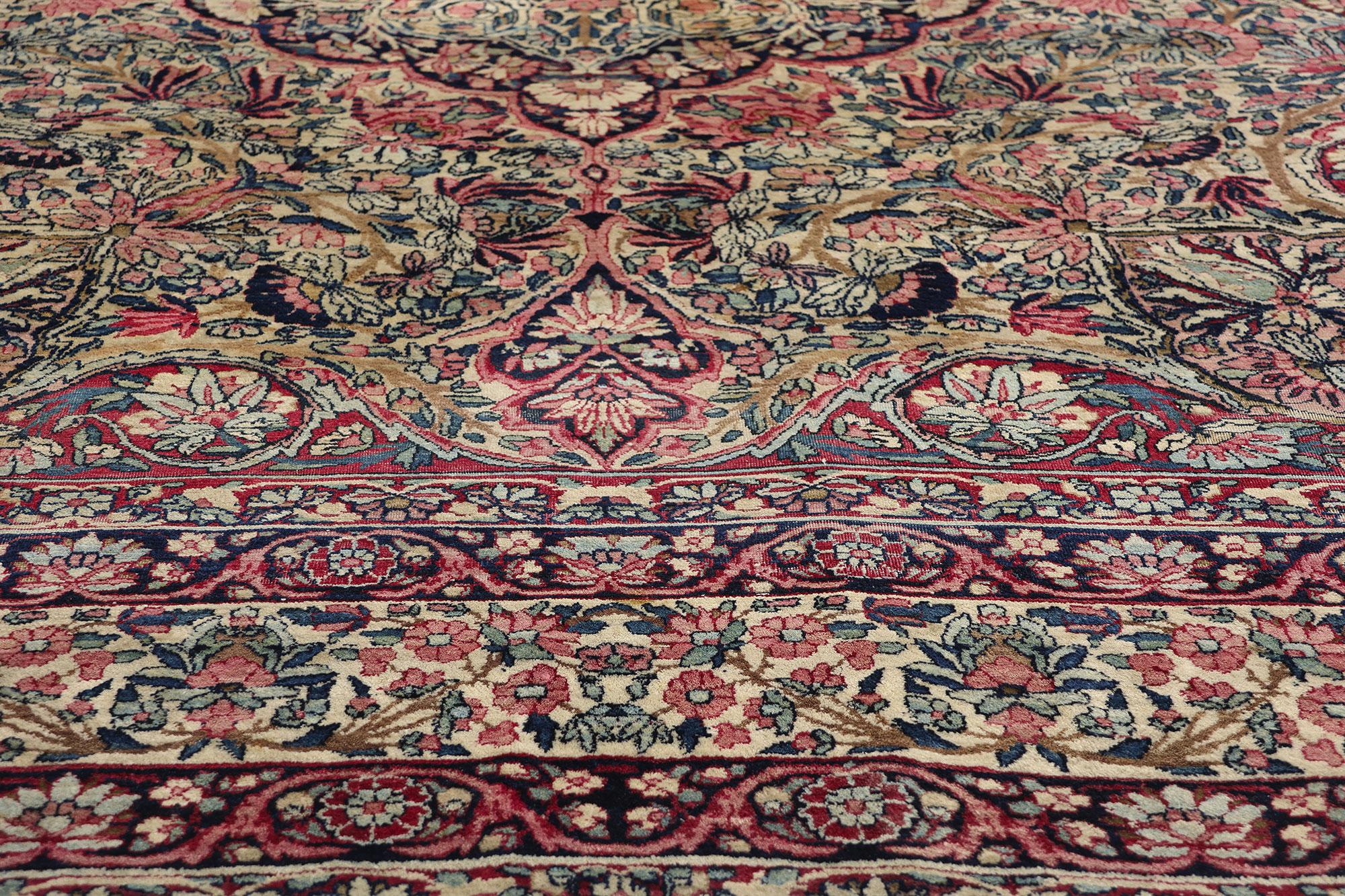 Signierter antiker persischer Kermanshah-Teppich (Handgeknüpft) im Angebot