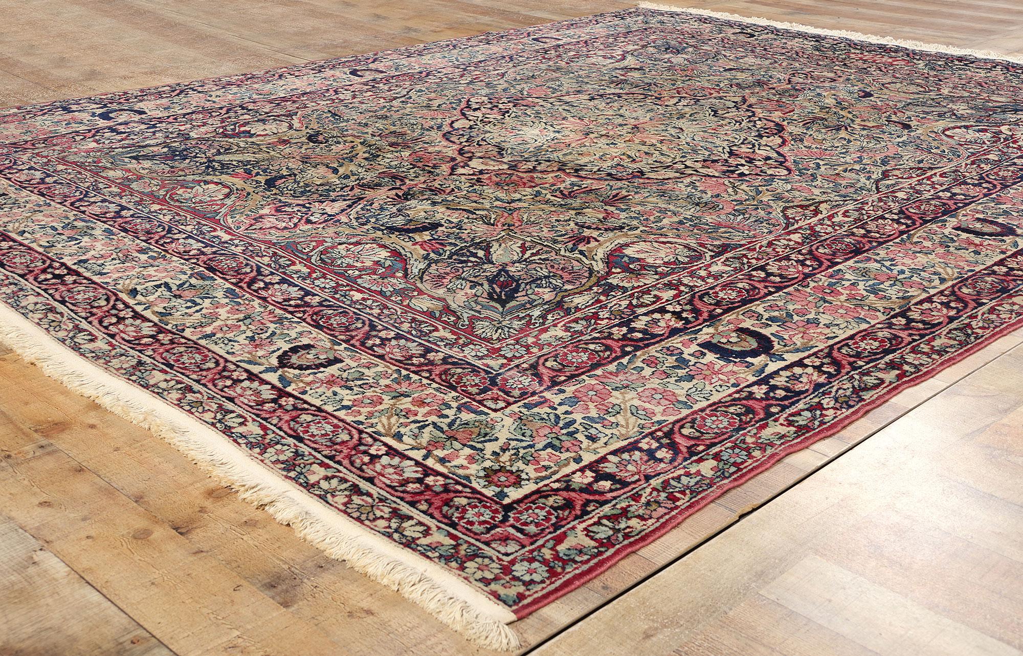 Signierter antiker persischer Kermanshah-Teppich (20. Jahrhundert) im Angebot