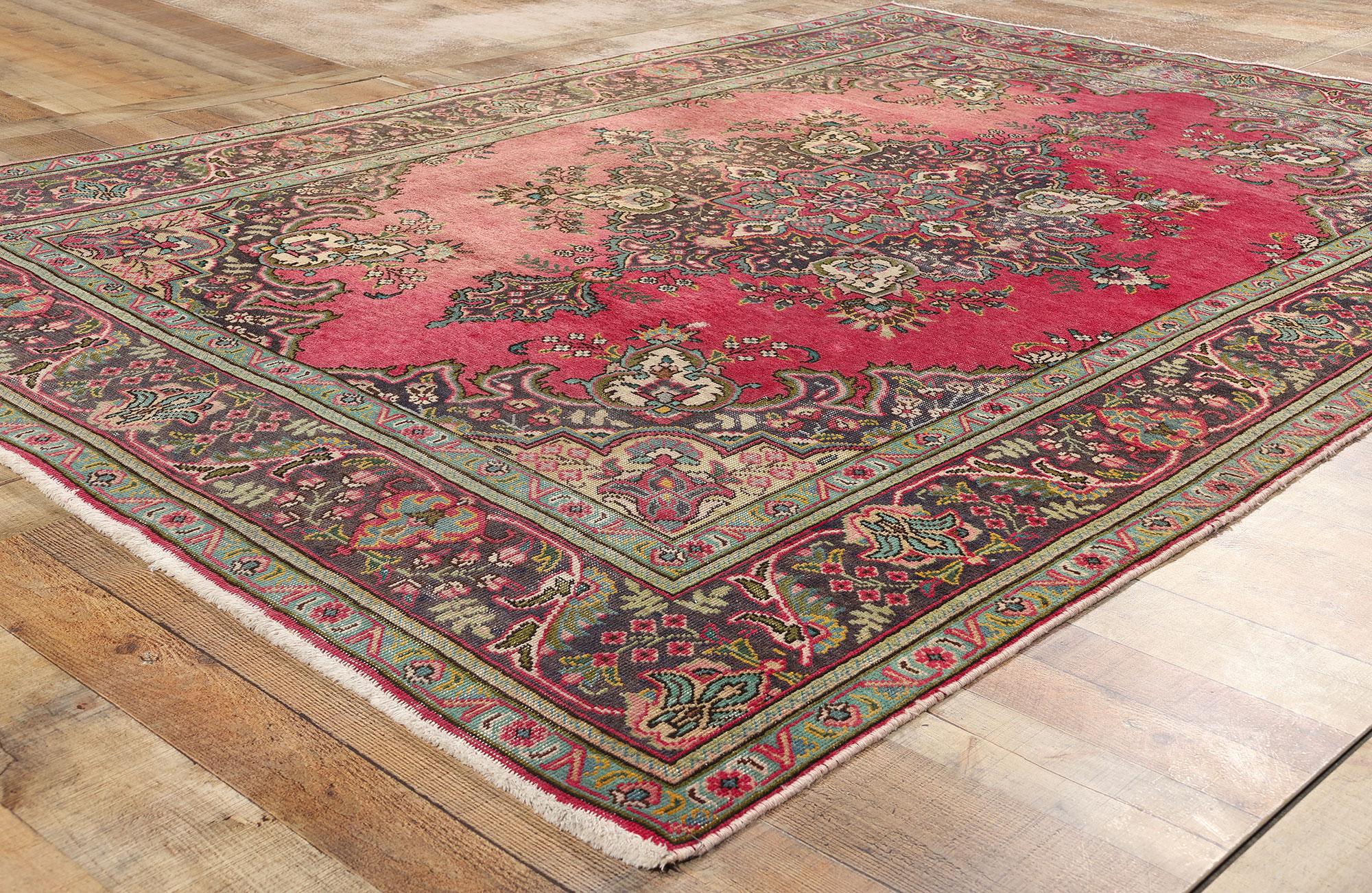 Signierter antiker persischer Kermanshah-Teppich (20. Jahrhundert) im Angebot