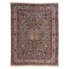 1920's Signed Persian Kermanshah Carpet with Traditional Style