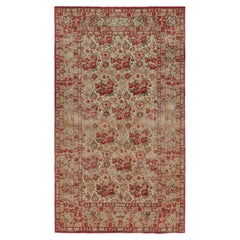 Signed Antique Persian Rug from Tehran with Floral Patterns, from Rug & Kilim