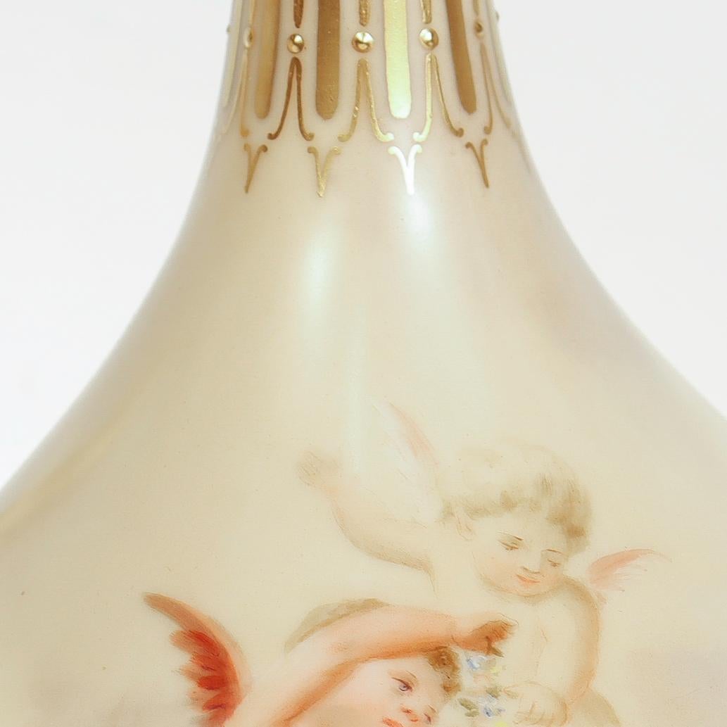 Signed Antique Vienna Handpainted Porcelain Ewer depicting Psyche For Sale 2