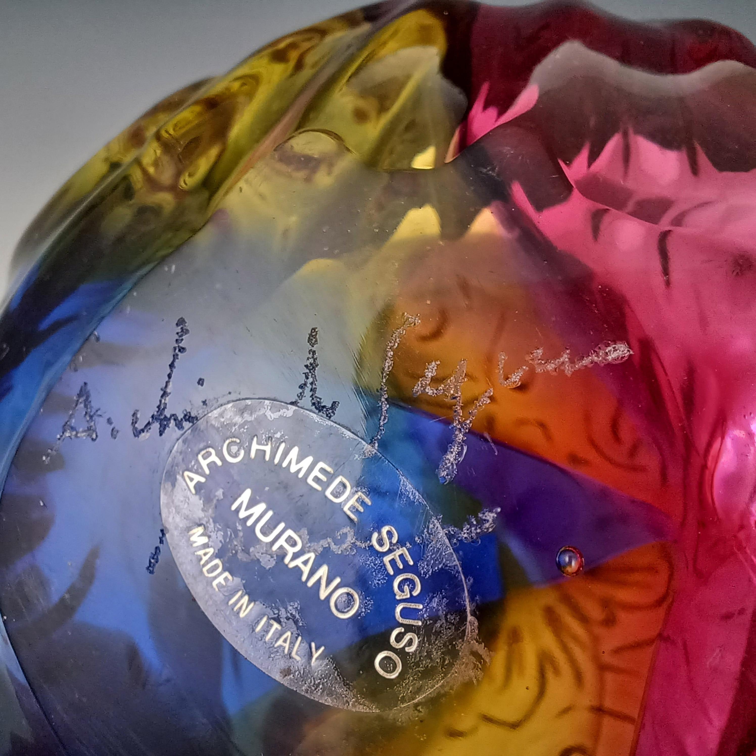Escultura de huevo grande de cristal de Murano 