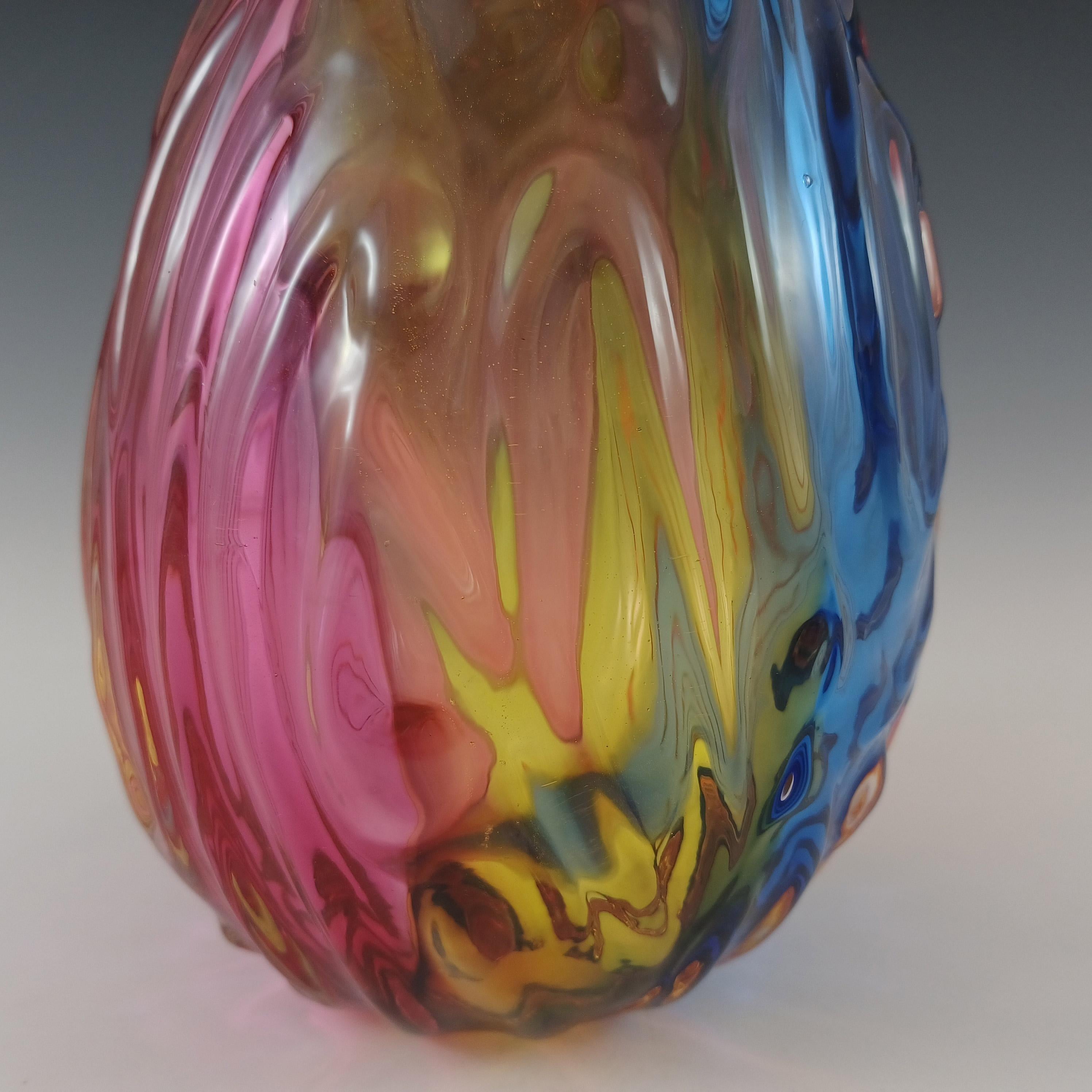 Escultura de huevo grande de cristal de Murano 