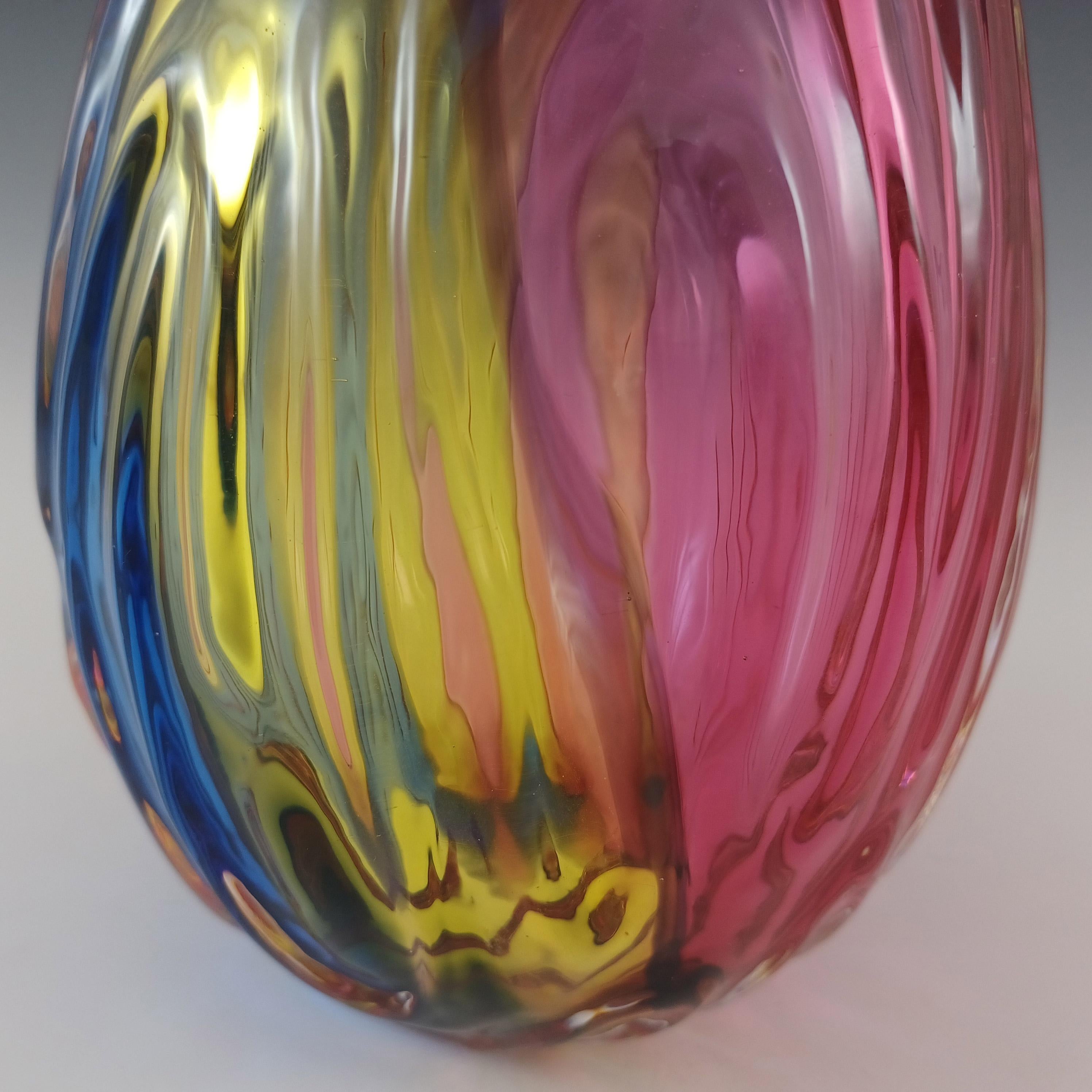 Escultura de huevo grande de cristal de Murano 