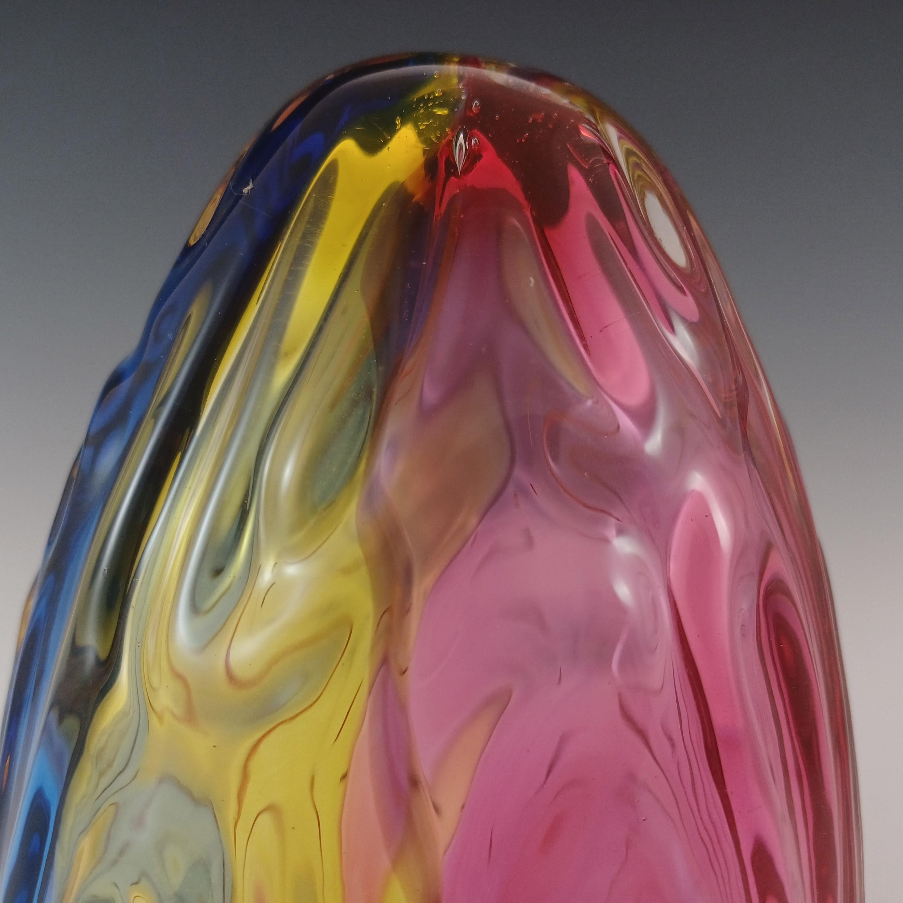 Escultura de huevo grande de cristal de Murano 
