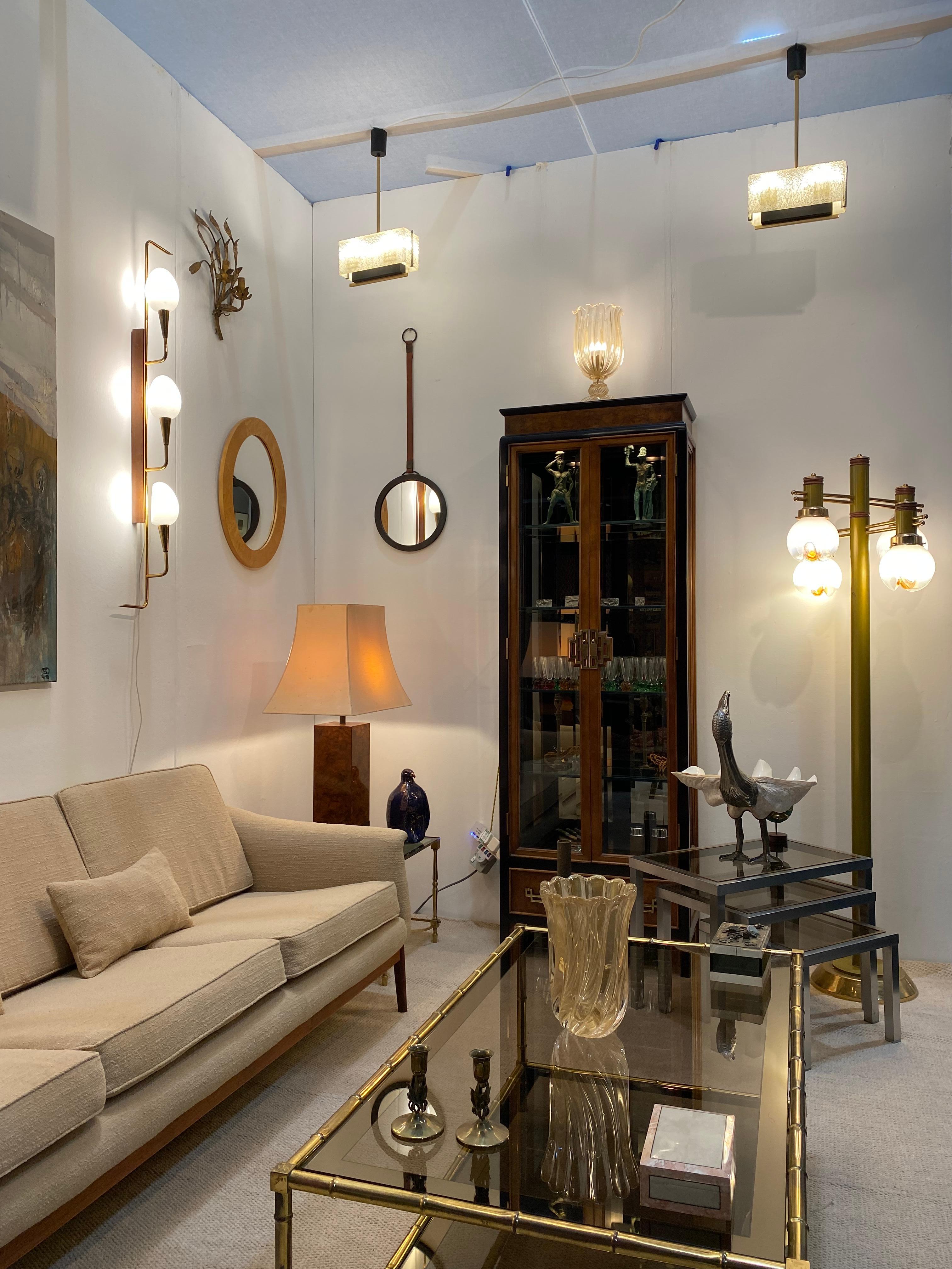 Jarrón de cristal de Murano firmado Archimede Seguso Oro Art Decó italiano años 80 Hecho a mano en venta