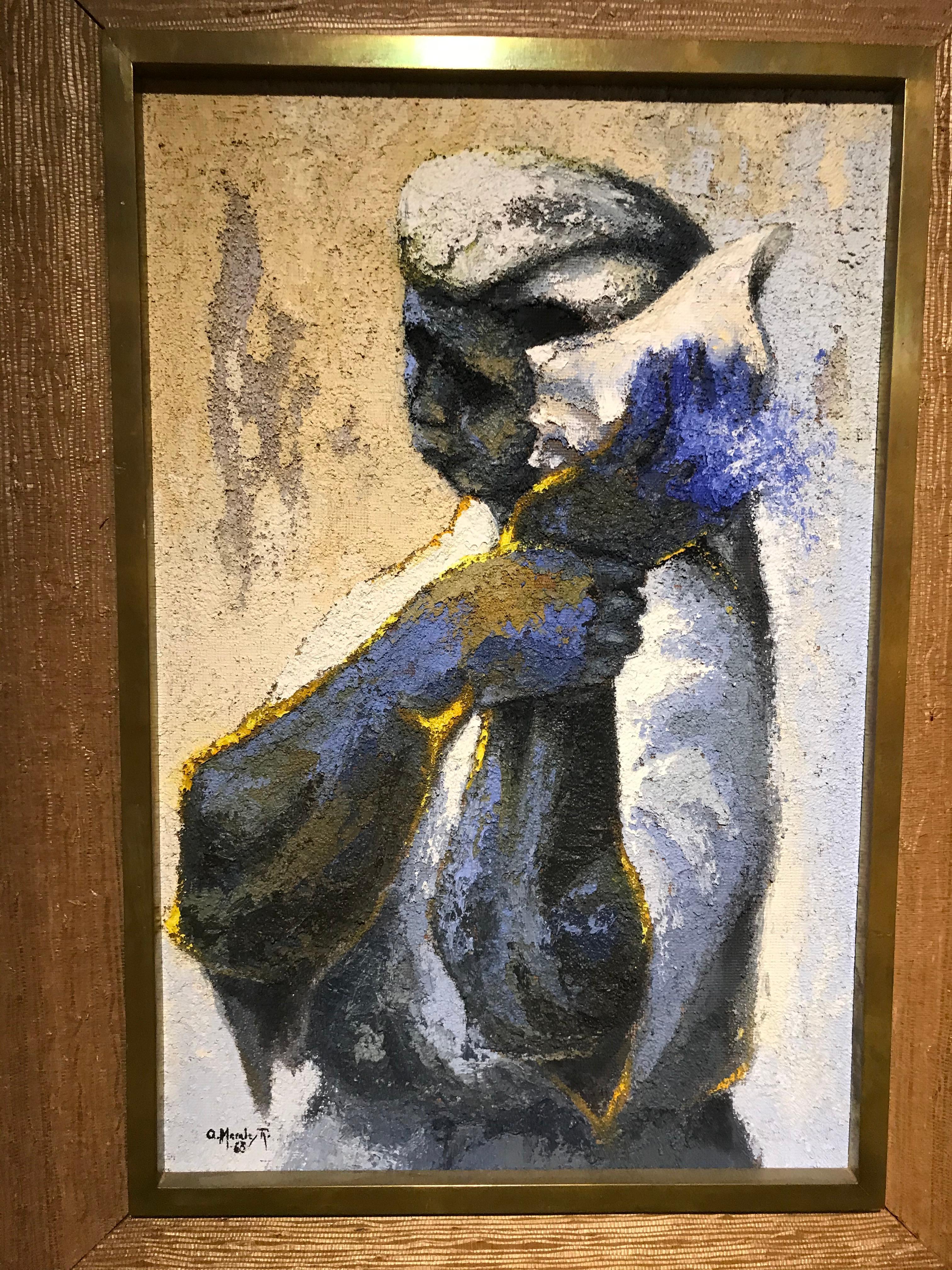 woman in clam painting