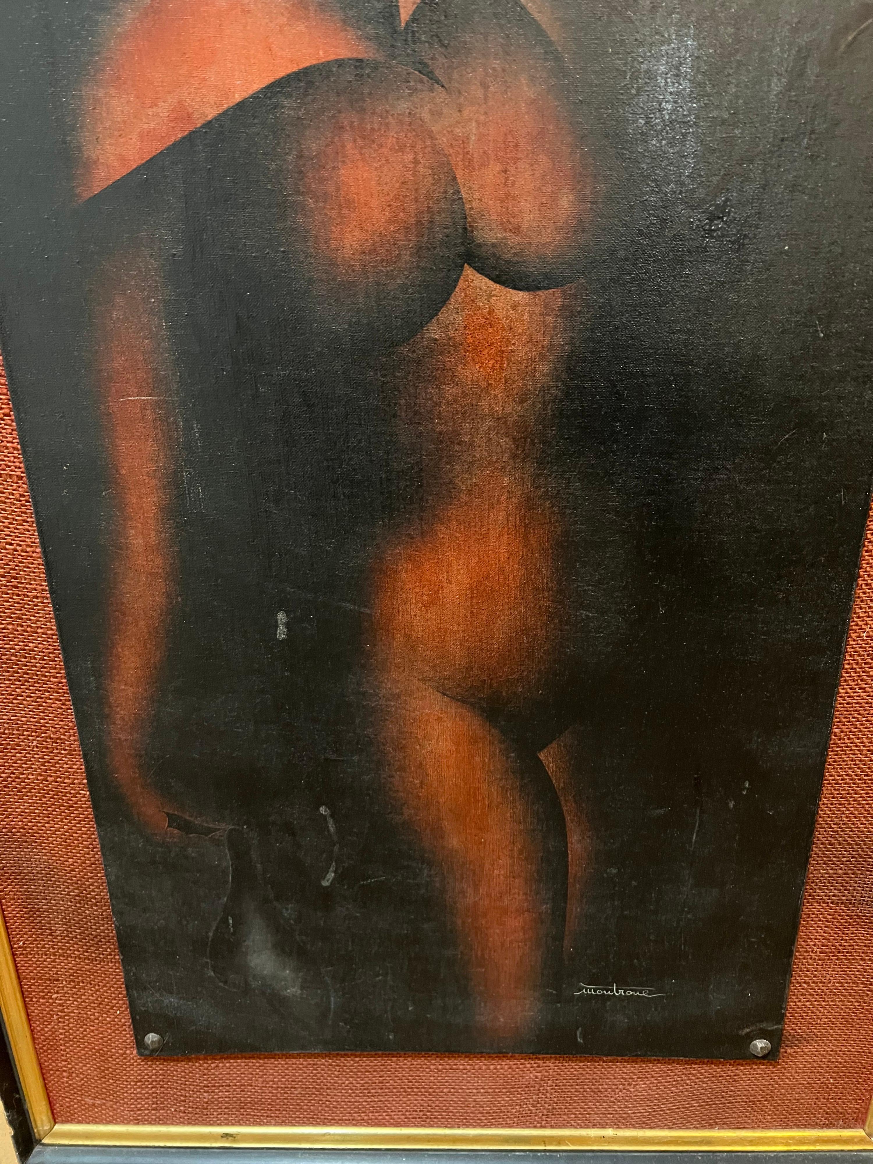20th Century Signed Art Deco Nude by John Montroue For Sale