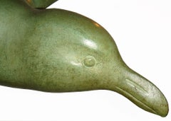 Sculptures de deux mouettes en bronze de la période Art Déco, signées Georges H. Laurent, 1930