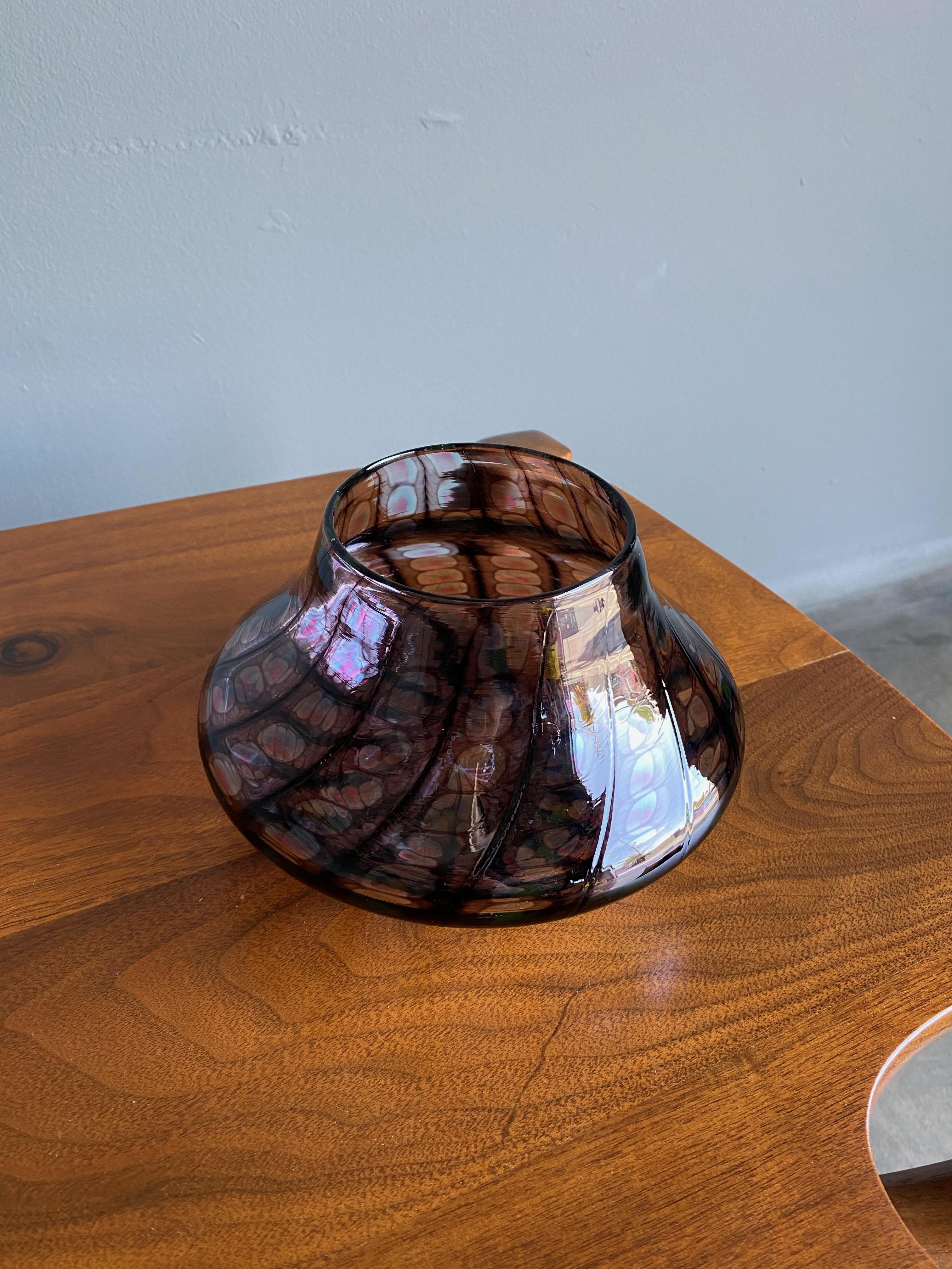 Signed Art Glass Vase, 1997 4