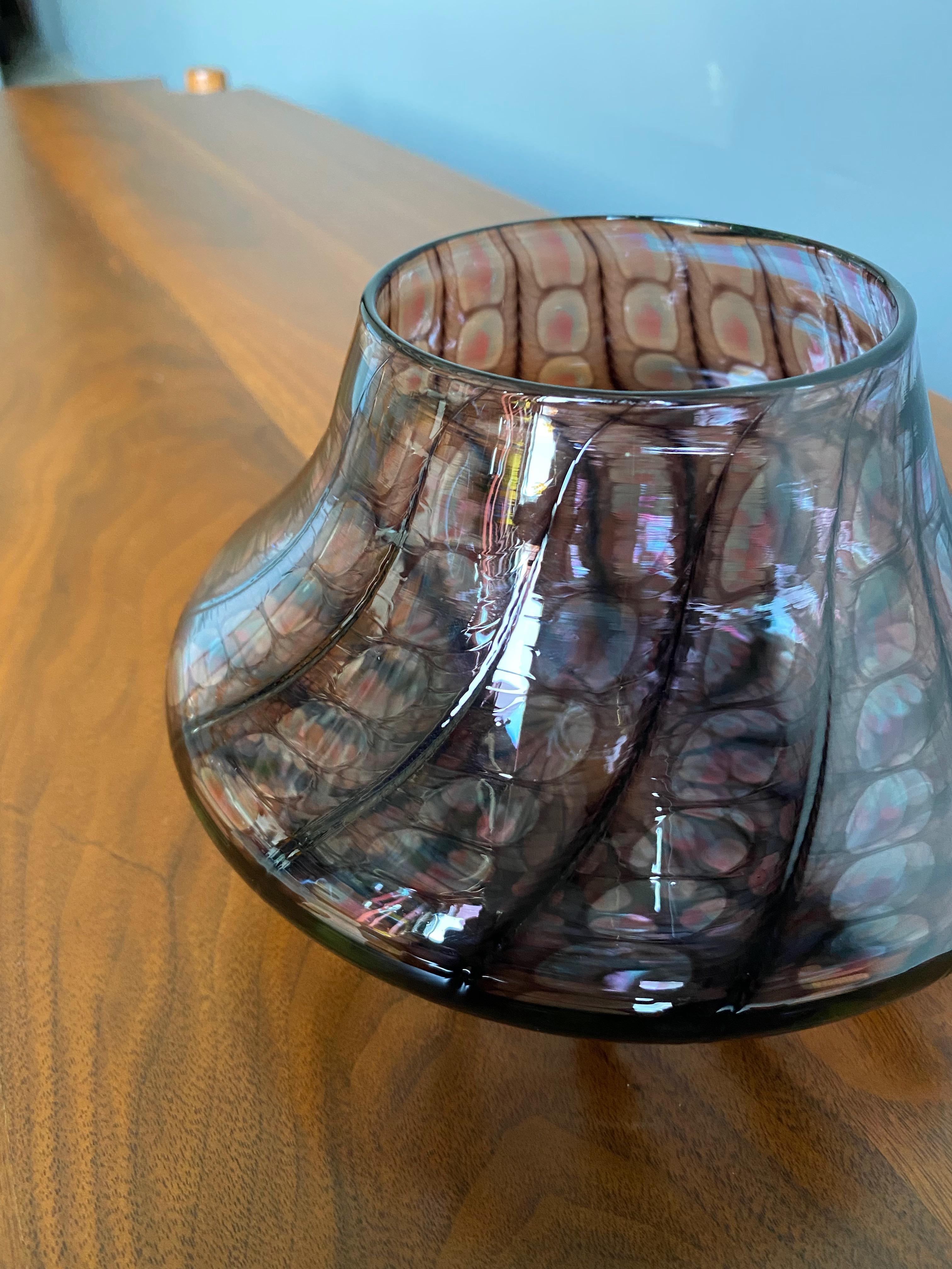 American Signed Art Glass Vase, 1997