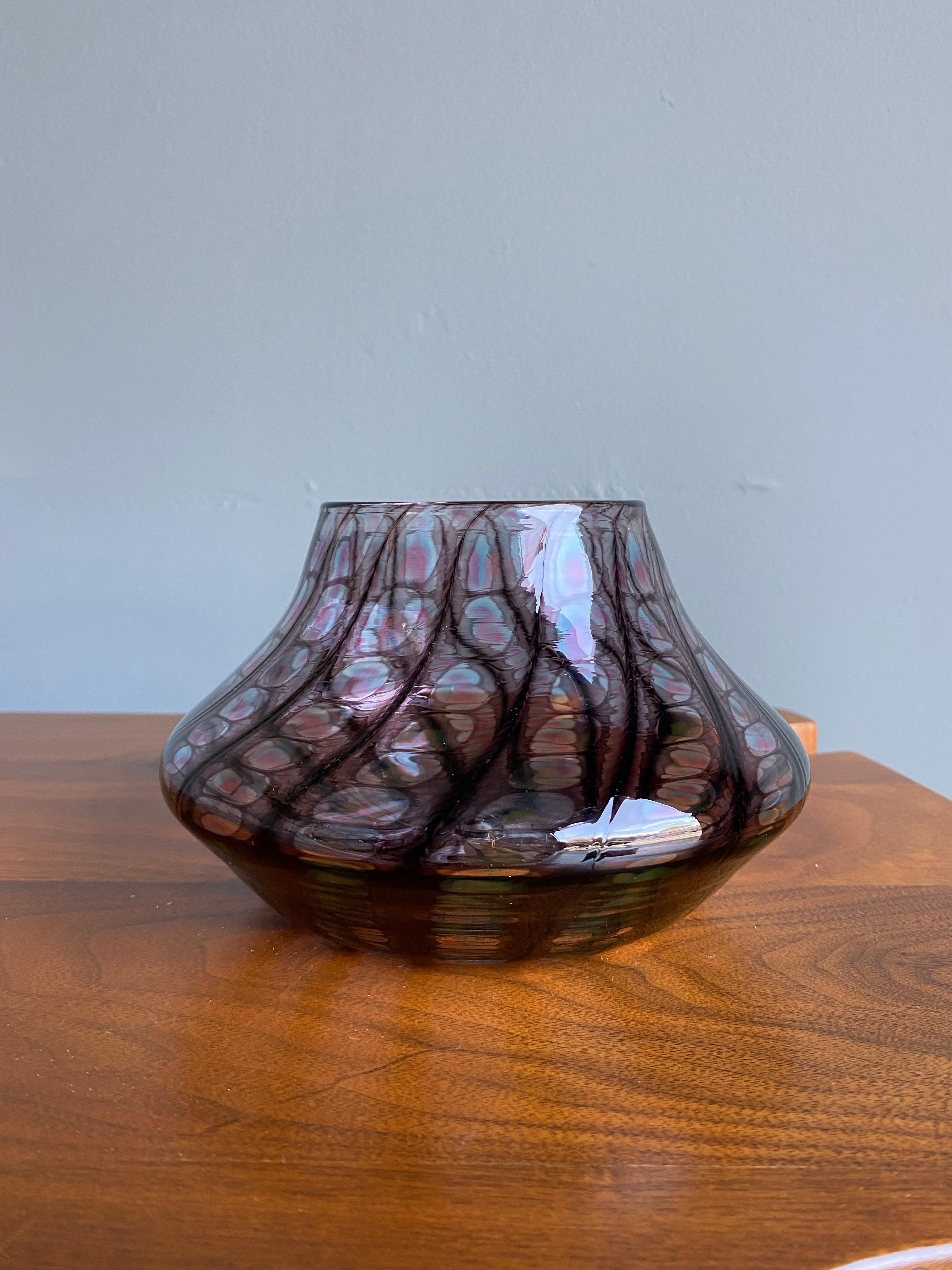 Signed Art Glass Vase, 1997 2