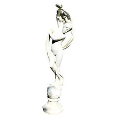 Signed Art Nouveau Weathered Statue of a Dancer circa 1960