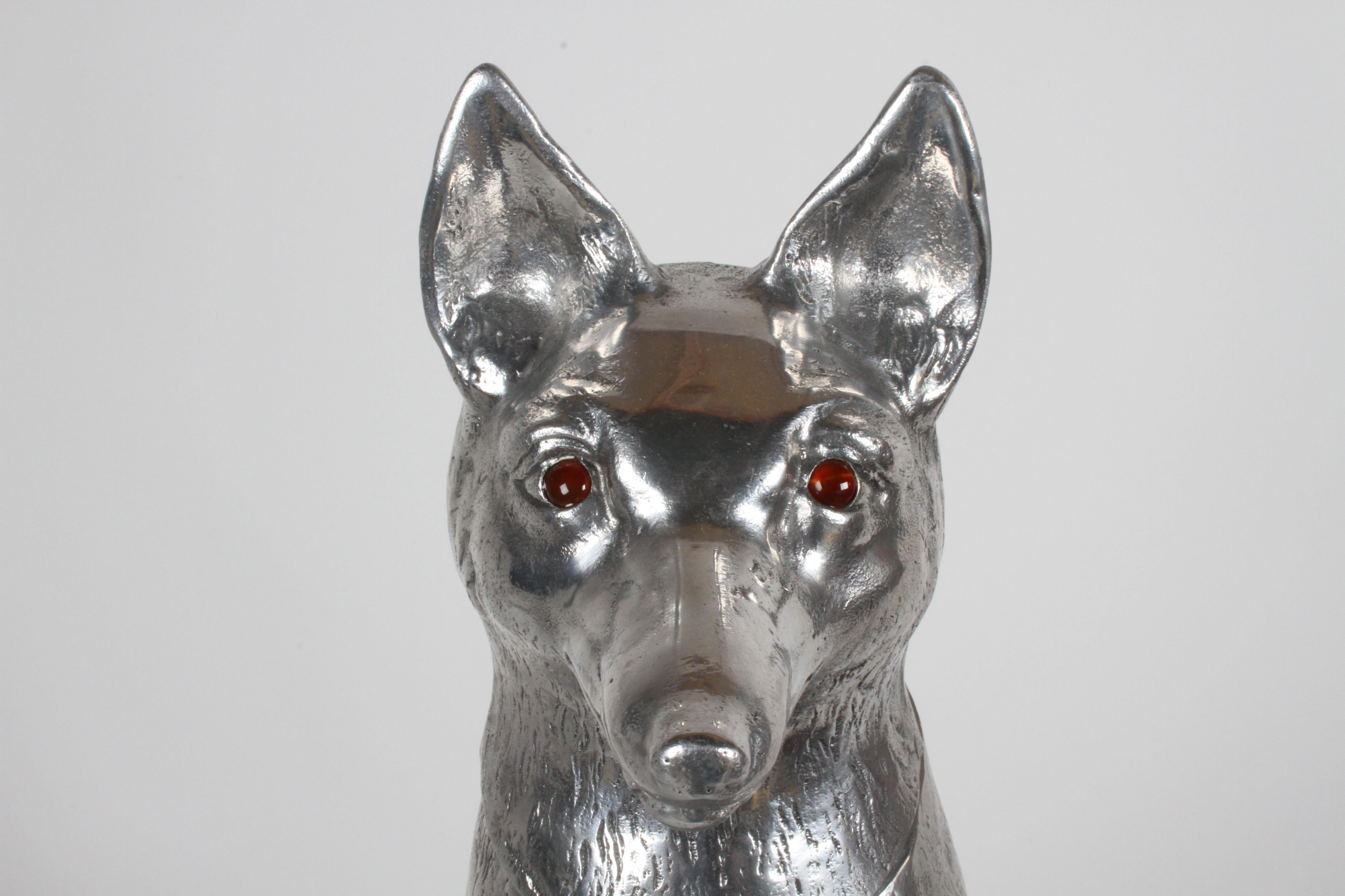 Unknown Signed Arthur Court Aluminum Fox Wine, Champagne Bucket or Ice Cooler, 1986