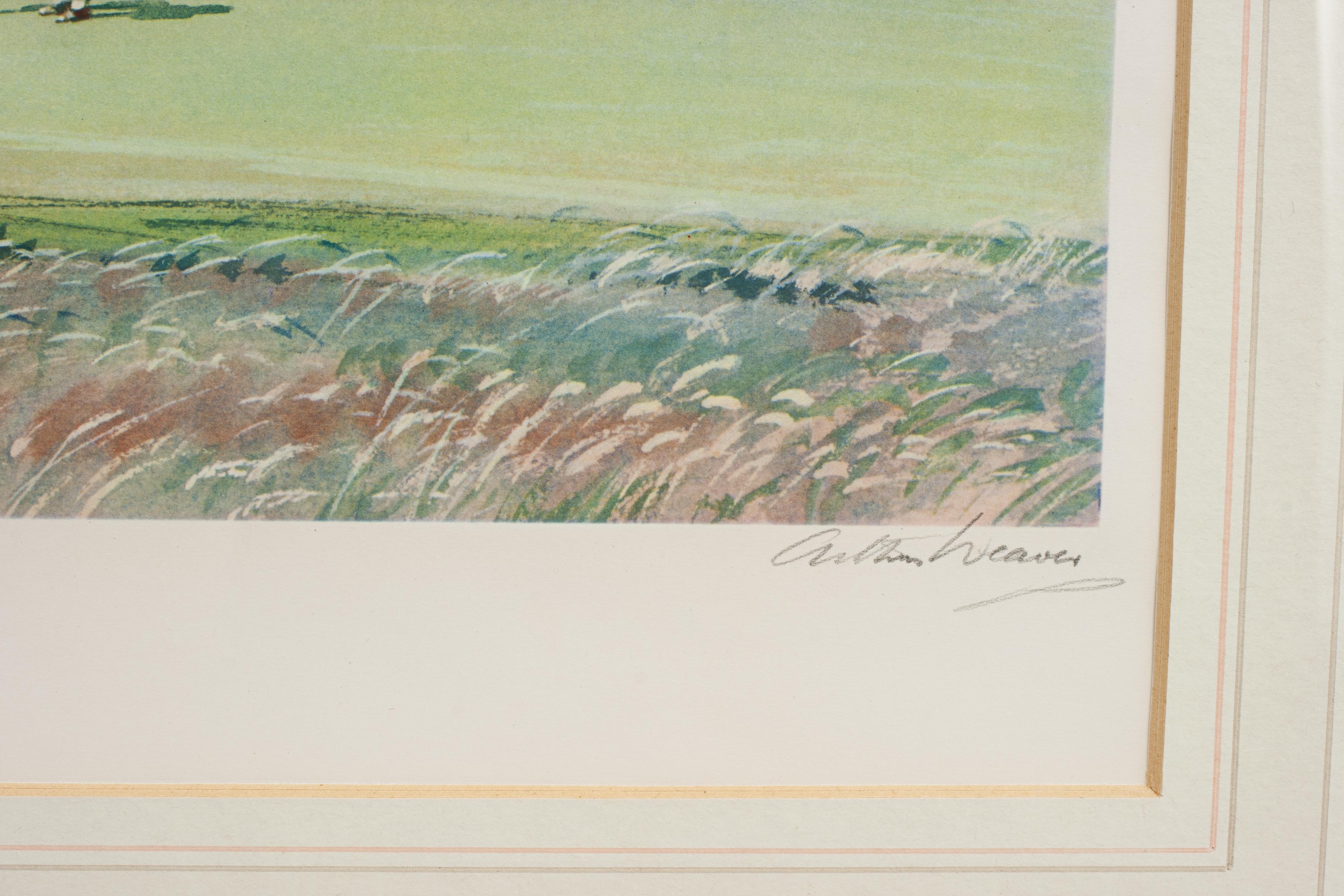 Signed Arthur Weaver Golf Print, First Green Muirfield For Sale 4
