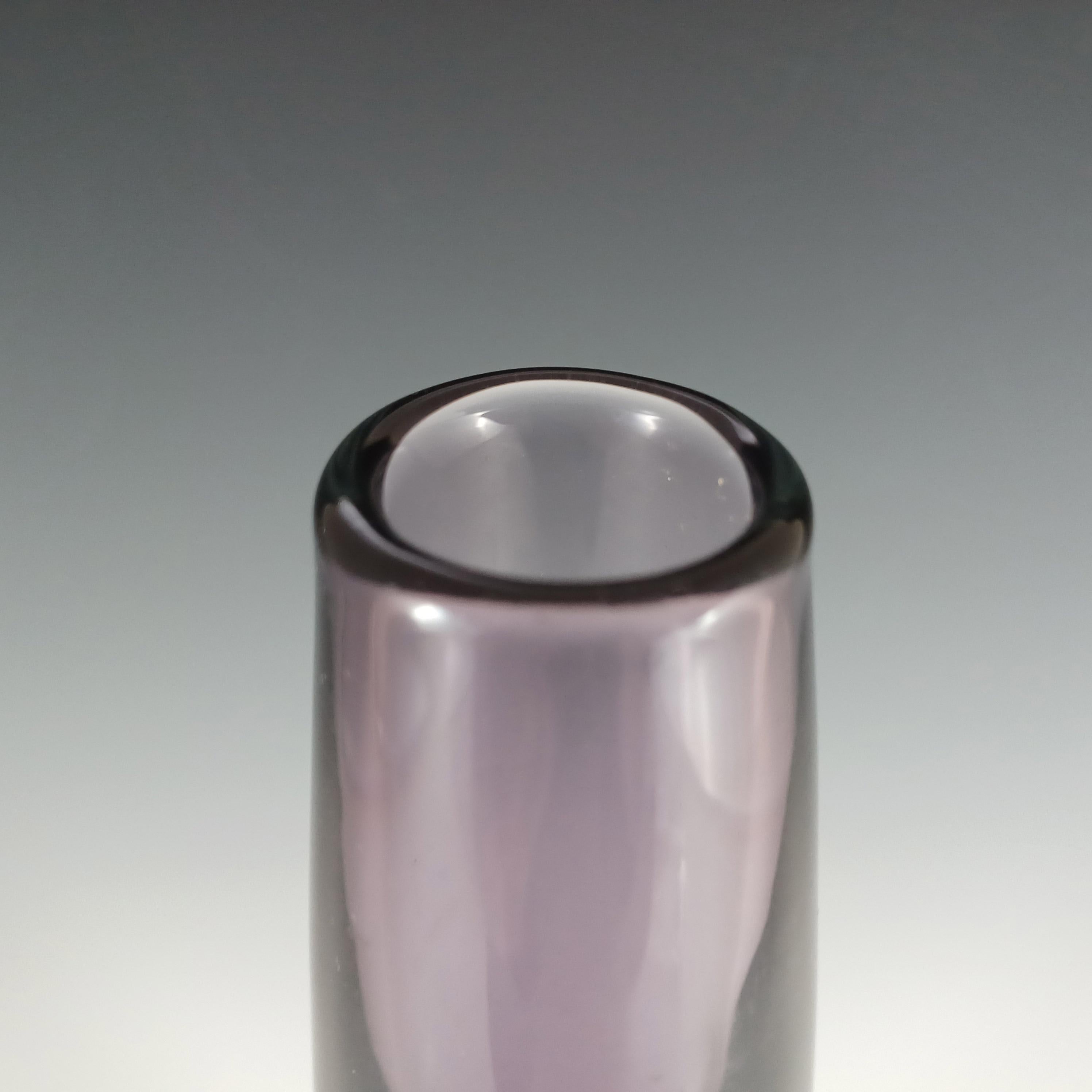 SIGNED Asta Strömberg #B938 Swedish Purple Cased Glass 'Sputnik' Vase 1