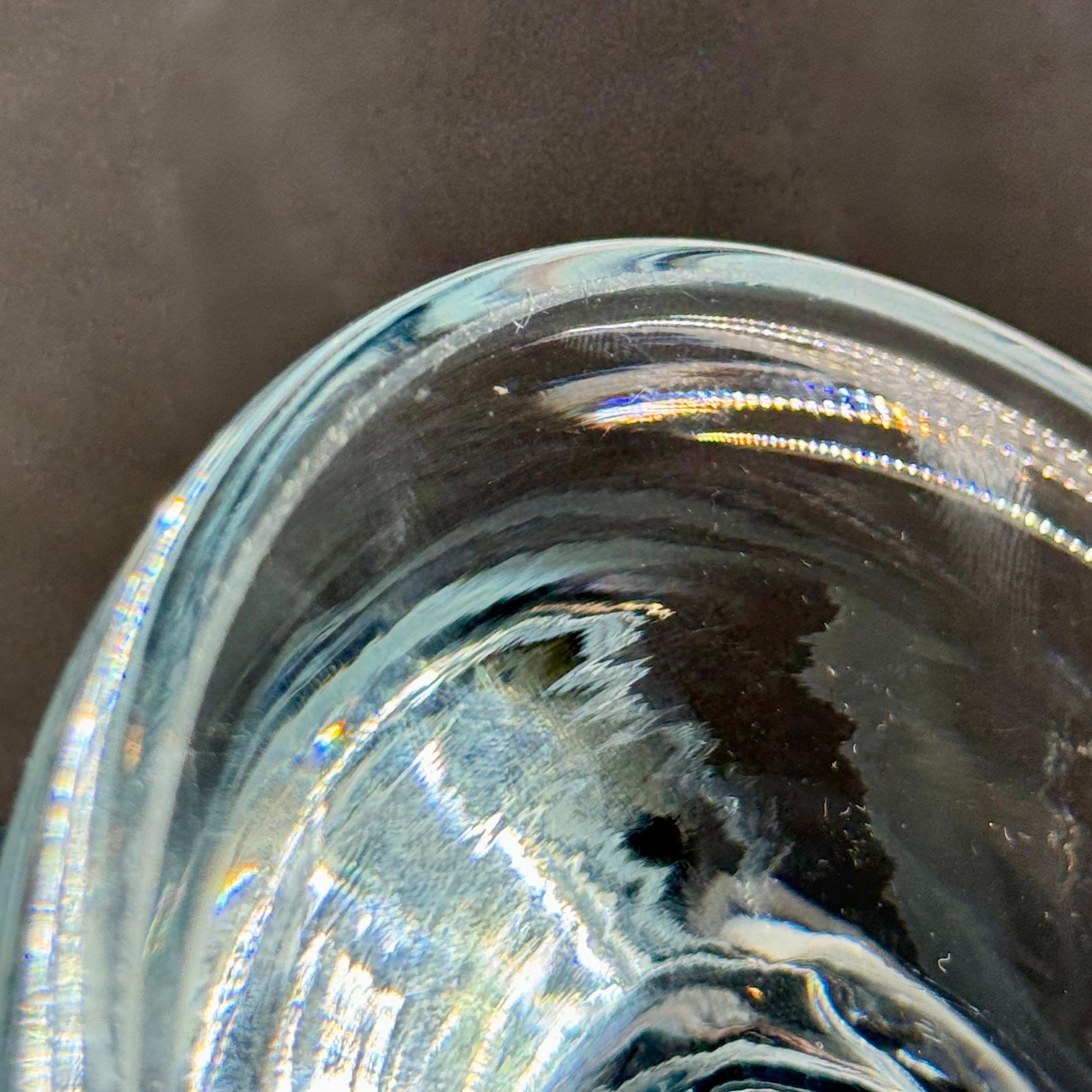 Vaso in vetro firmato Asta Stromberg per Strombergshyttan, Svezia in vendita 7