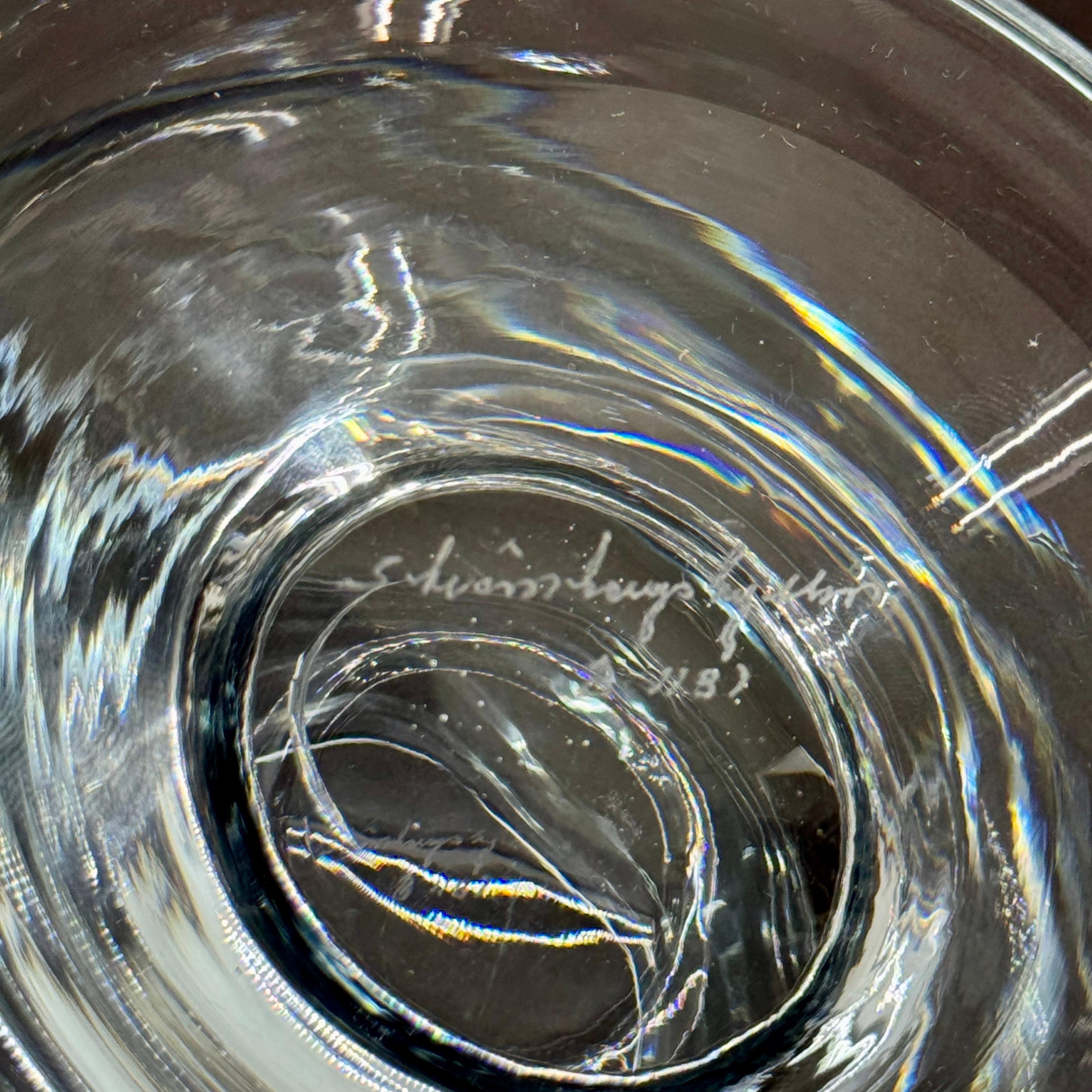Vetro artistico Vaso in vetro firmato Asta Stromberg per Strombergshyttan, Svezia in vendita