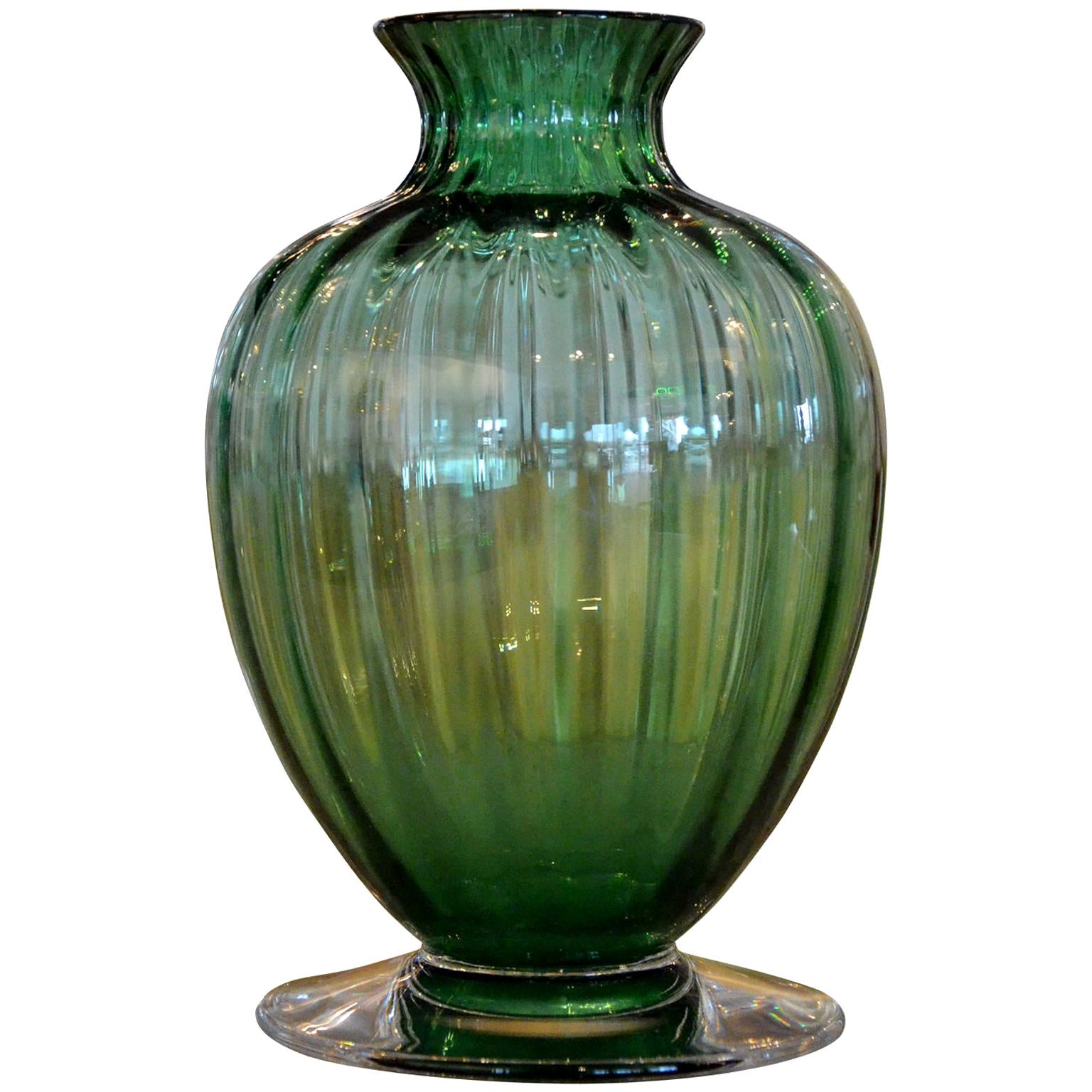 French Neoclassical Baccarat Crystal Baluster Vase Harcourt Musee