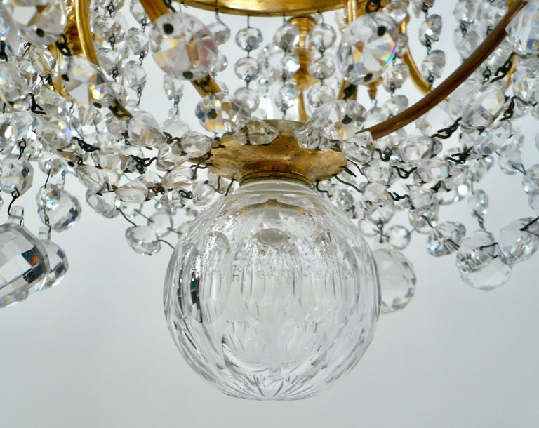 19th Century Signed Baccarat Gilt Bronze and Crystal 12 Light Chandelier, circa 1890 For Sale