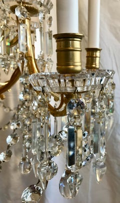 Signed Baccarat Gilt Bronze And Crystal Chandelier