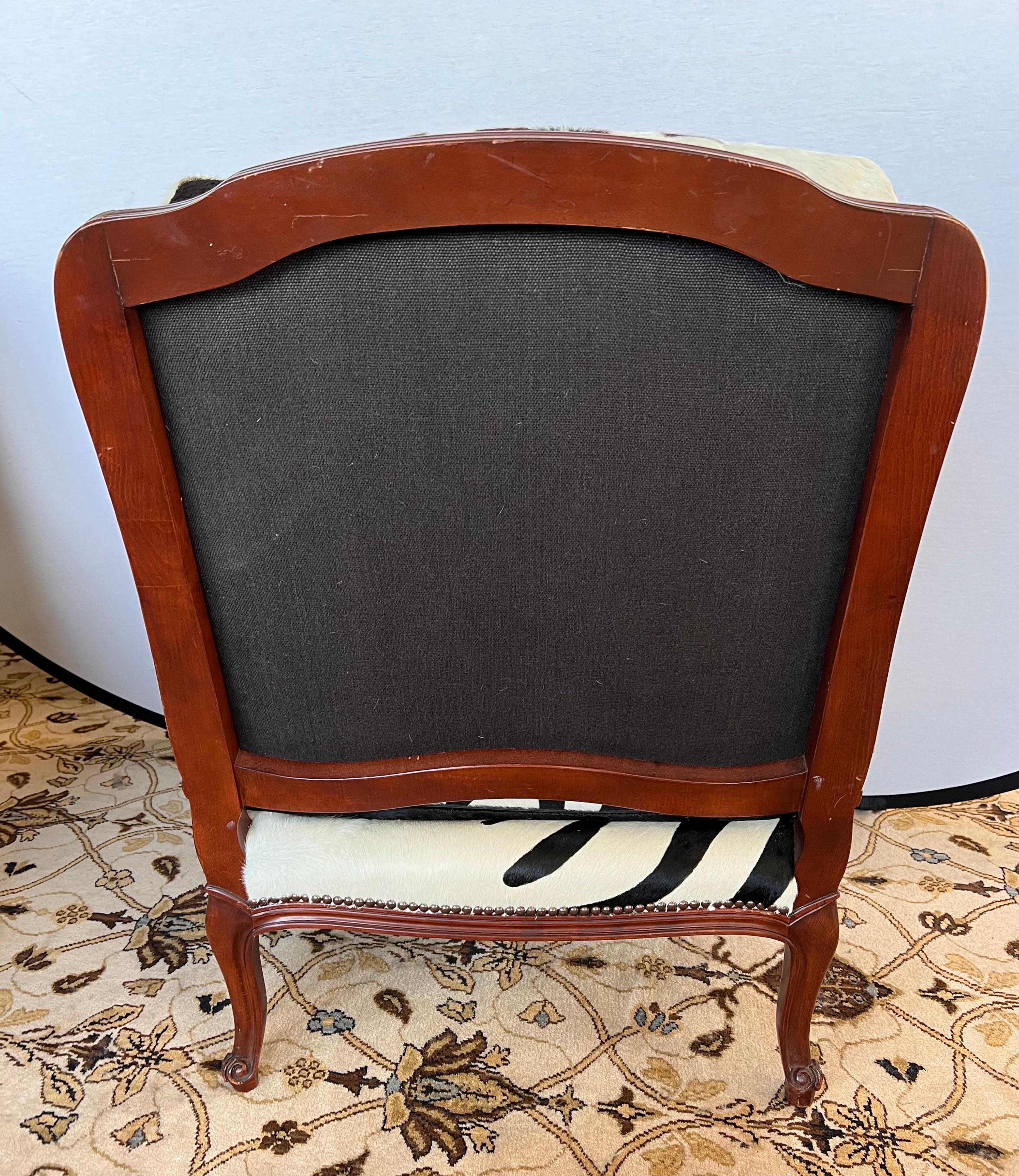 zebra print accent chair