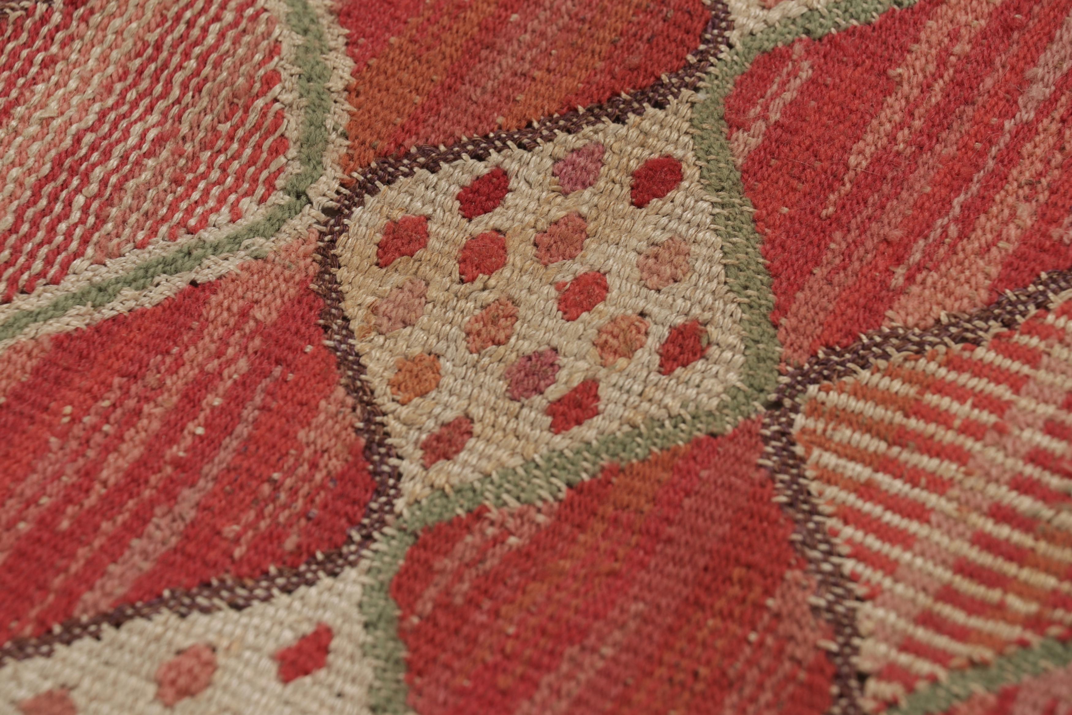 Signiert Barbro Nilsson Antike schwedische Textilien, Rot Skandinavisch - Rug & Kilim (Handgeknüpft) im Angebot