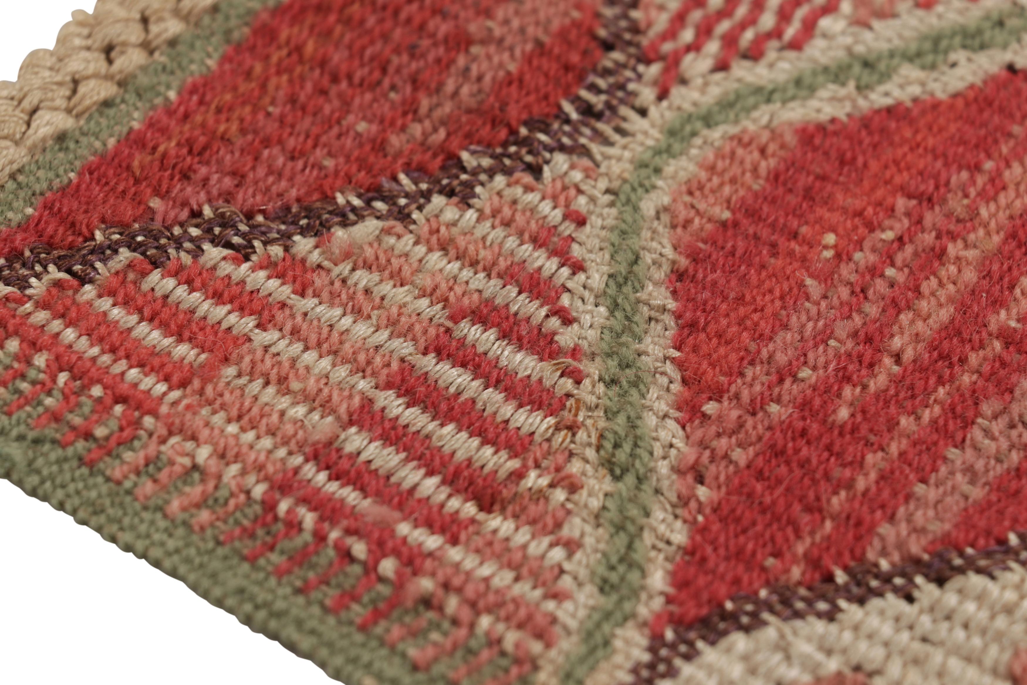 Signiert Barbro Nilsson Antike schwedische Textilien, Rot Skandinavisch - Rug & Kilim im Zustand „Gut“ im Angebot in Long Island City, NY